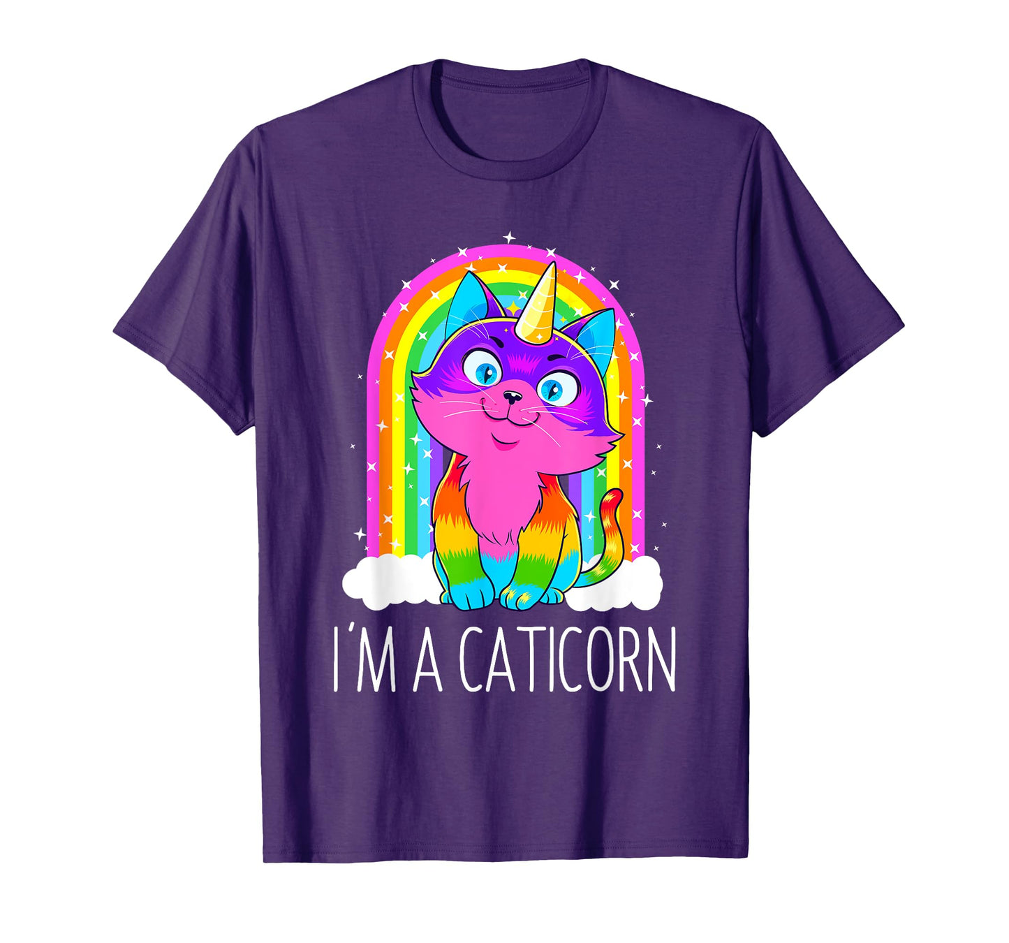 Caticorn Unicorn Cat Girls Women Rainbow Kitty Birthday Gift T-Shirt