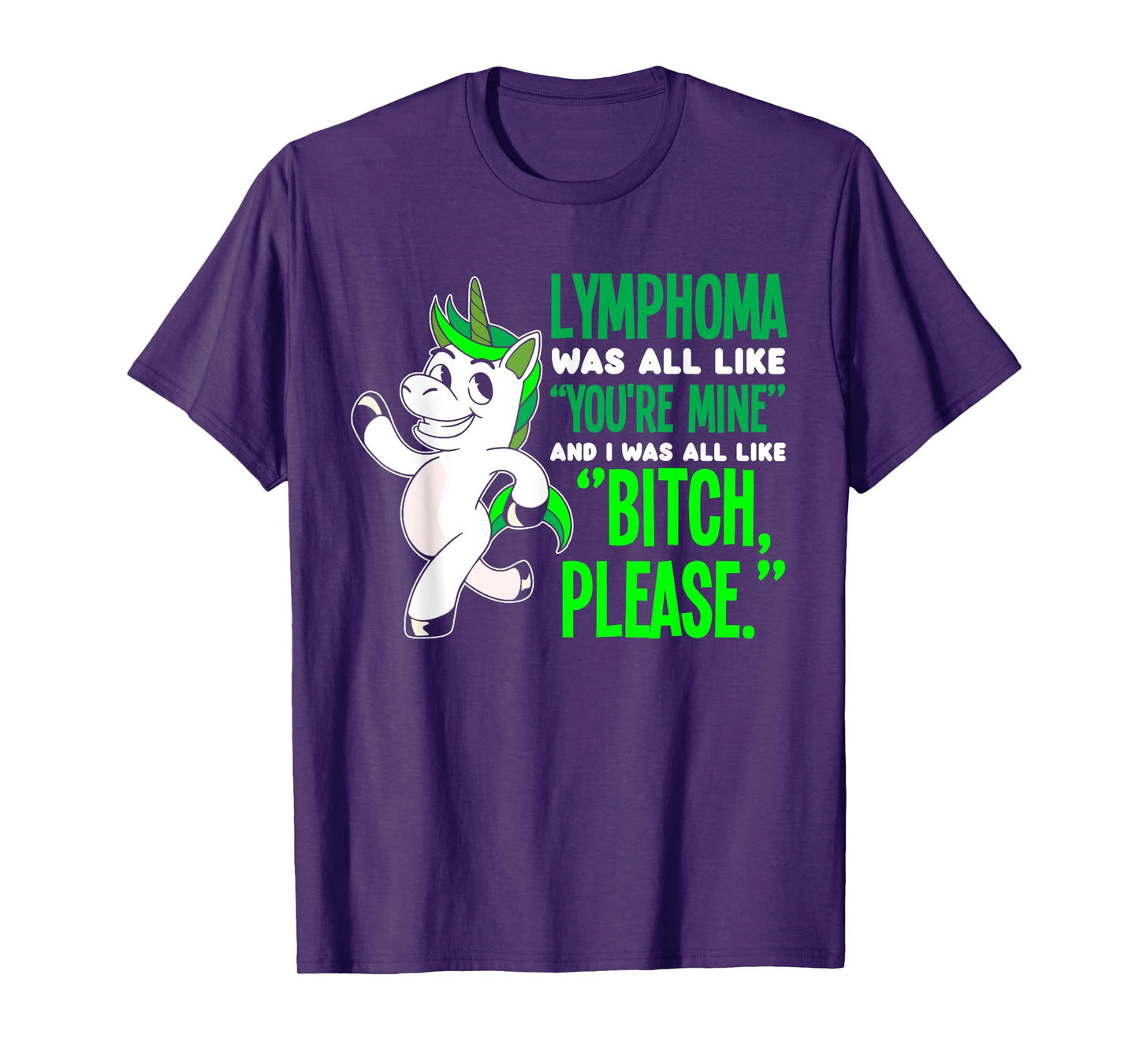 Unicorn Cancer Survivor Non-Hodgkin Lymphoma Awareness T-Shirt