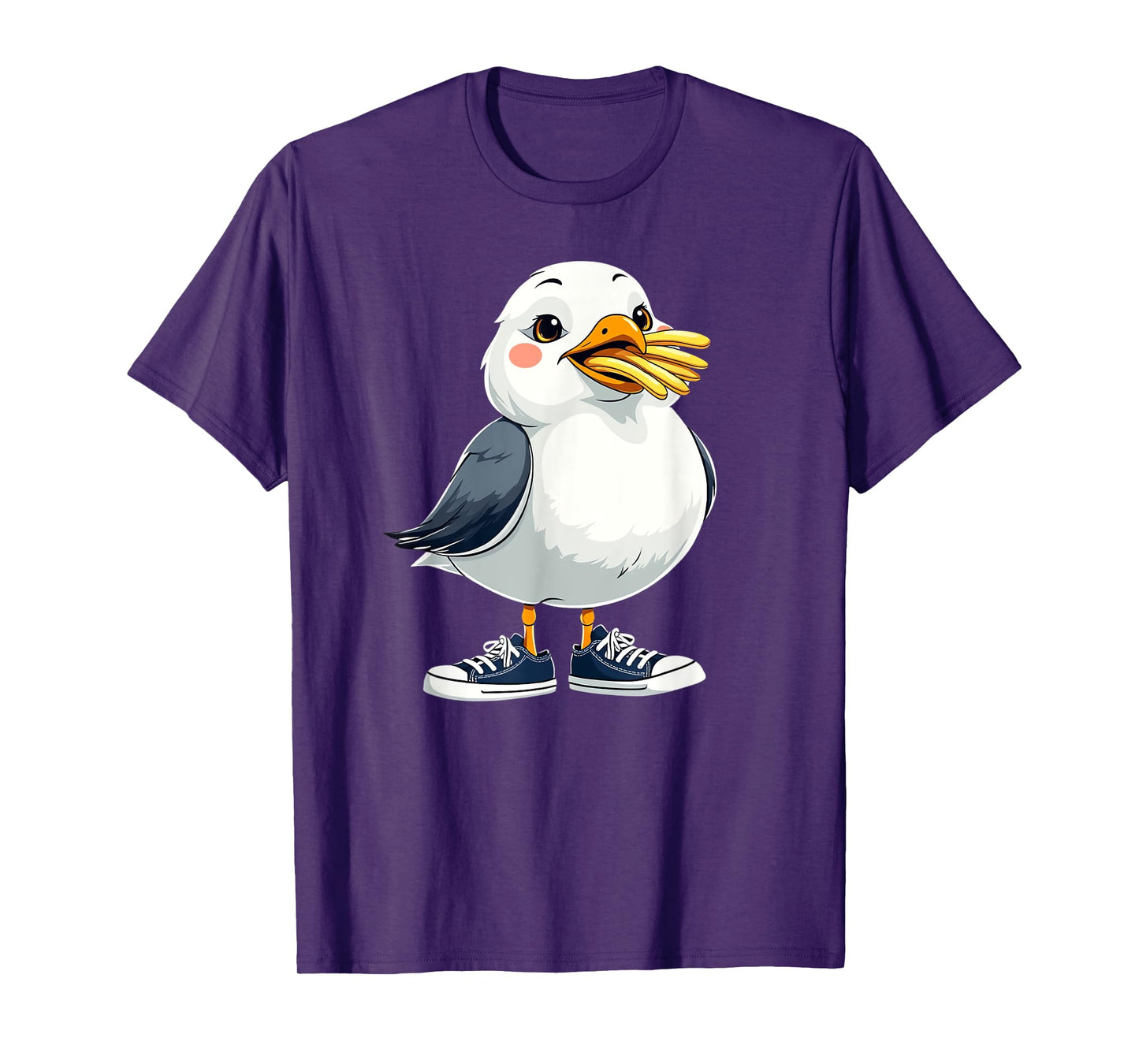 Seagull With Fries And Sneakers Fun T-Shirt