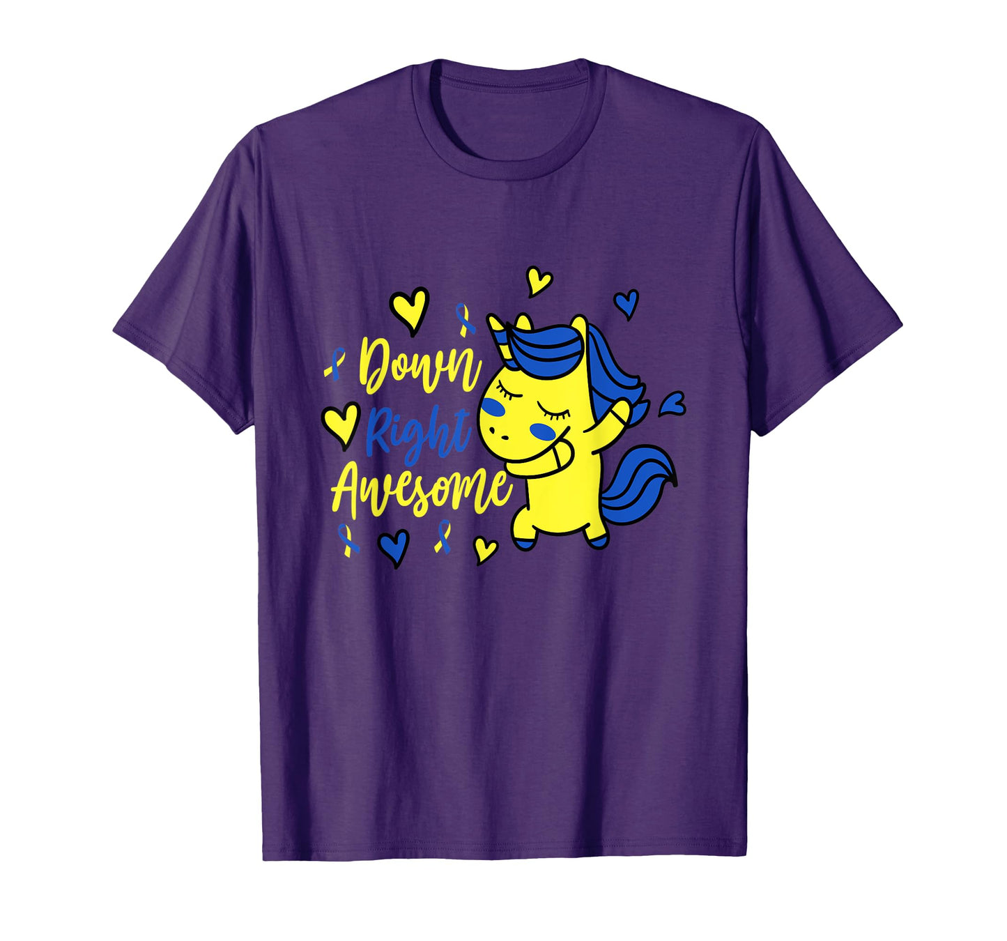 Down Right Awesome Unicorn Shirt Girls Down Syndrome Day T-Shirt