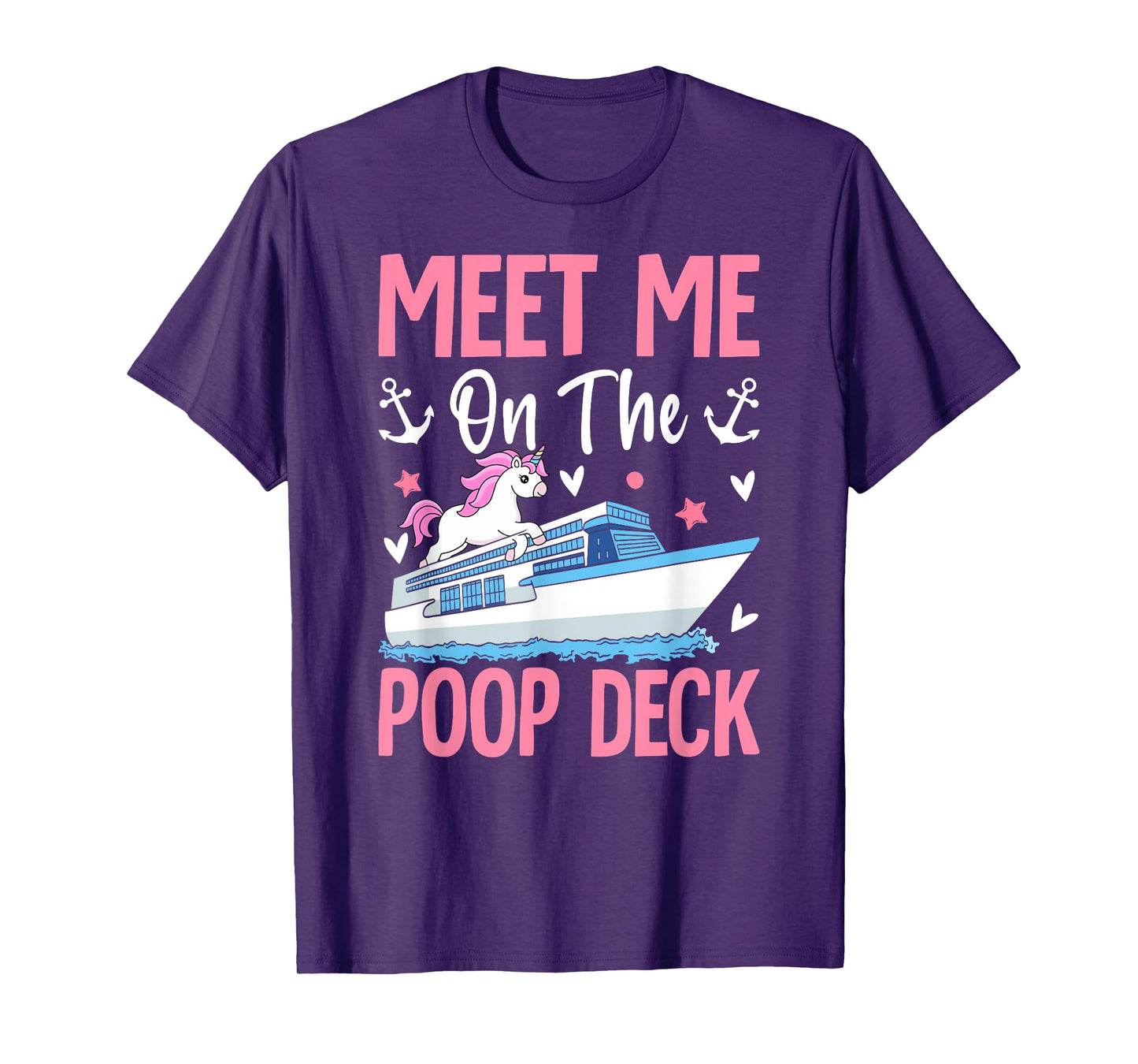 Funny Cruise Vacation Cruising Girl Meet Me On The Poop Deck T-Shirt