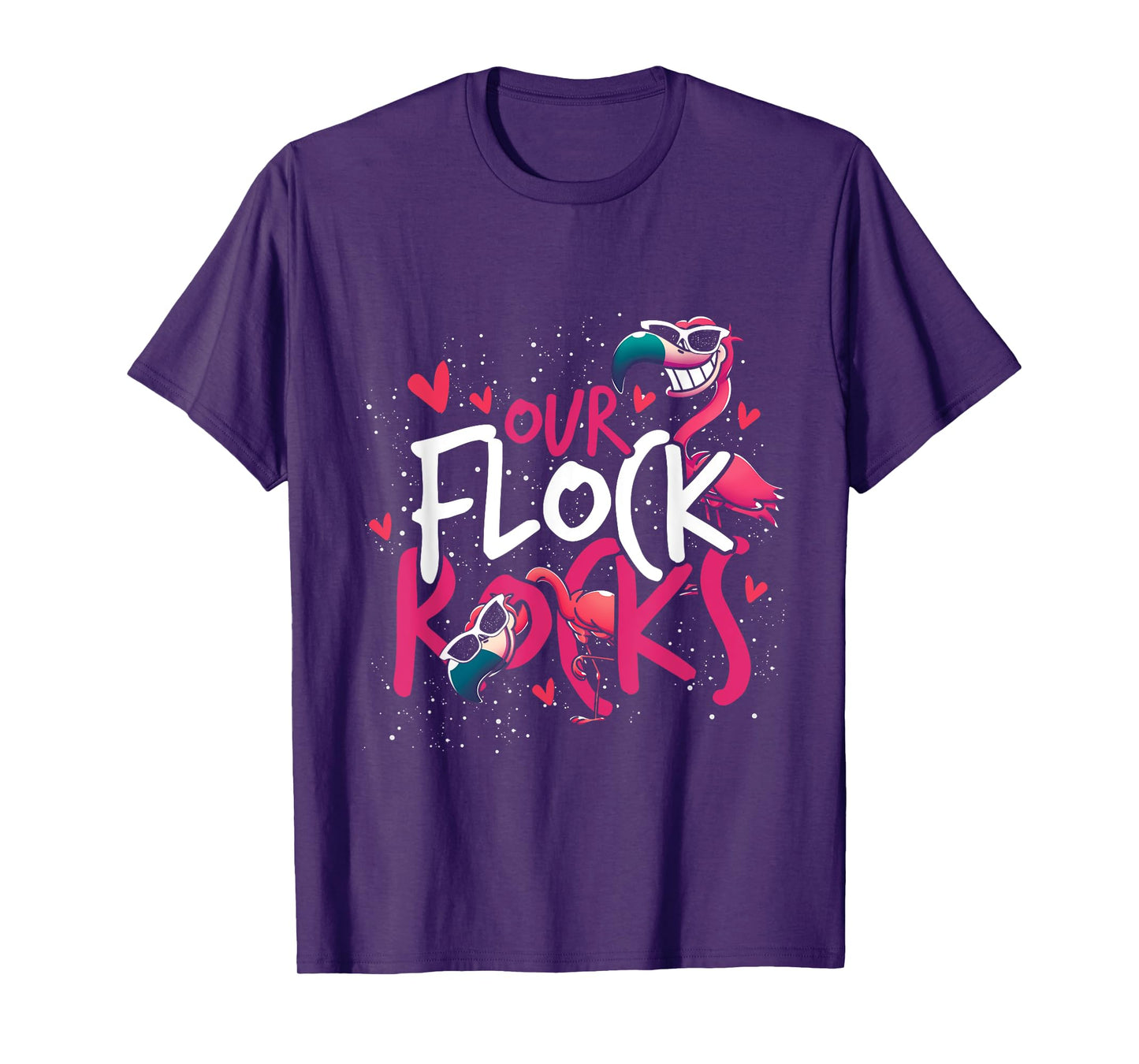 Our Flock Rocks Flamingo T-Shirt