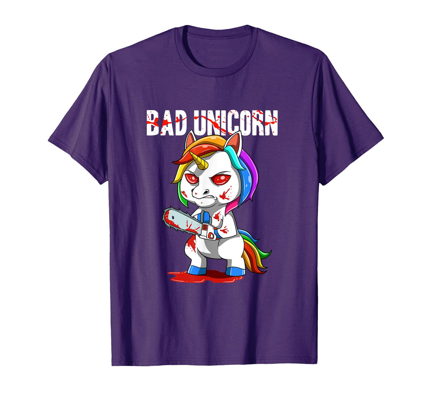Sarcastic Bad Unicorn Chainsaw T-Shirt