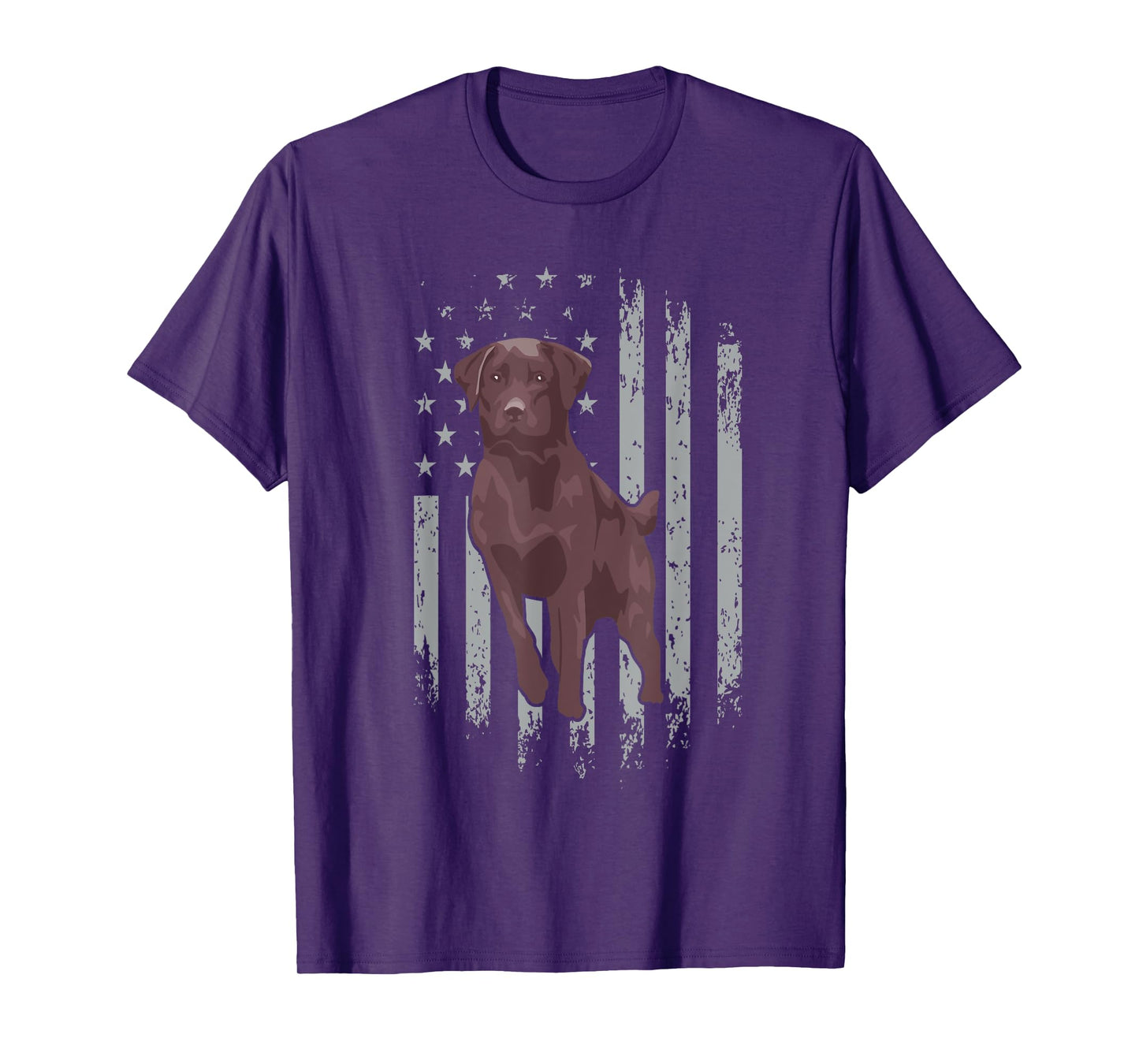 Chocolate Lab American Flag Brown Labrador Retriever Owner T-Shirt