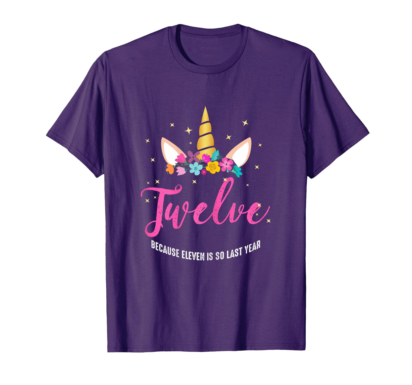 12 Years Old Birthday Girl Gifts Unicorn 12th Birthday T-Shirt