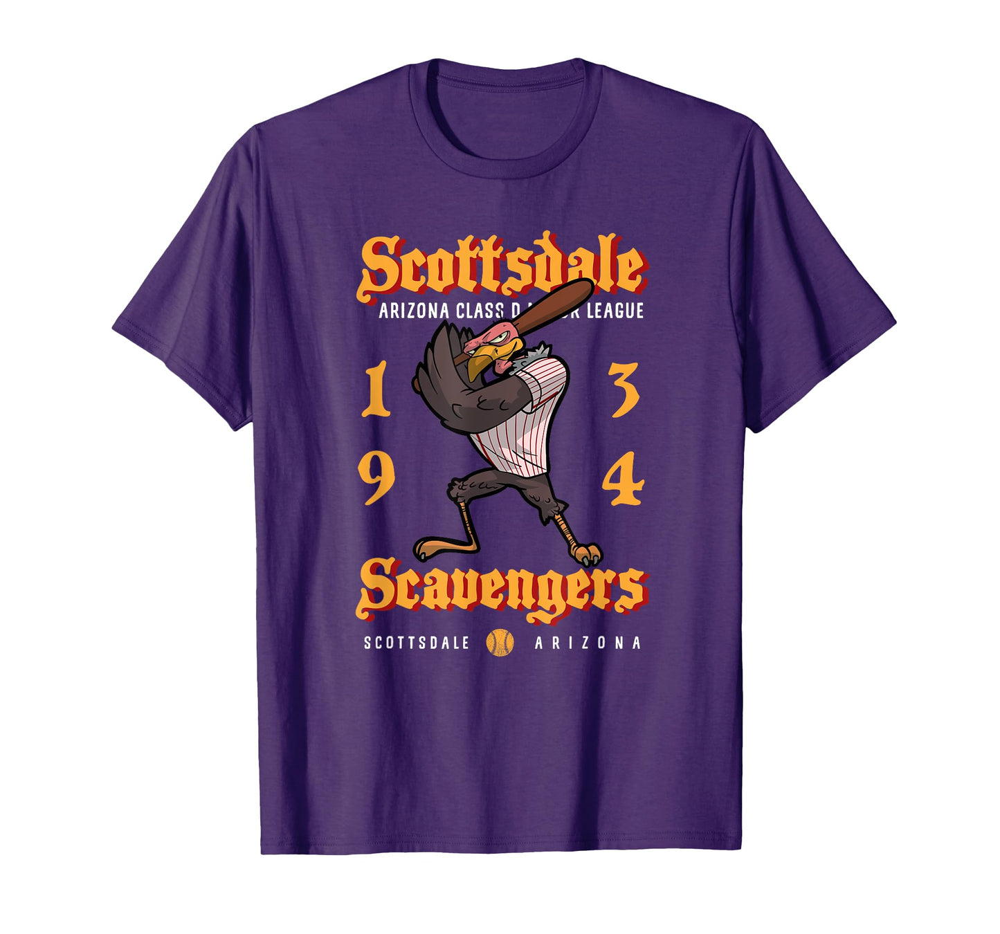 Scottsdale Scavengers Minor League Retro Baseball Team T-Shirt