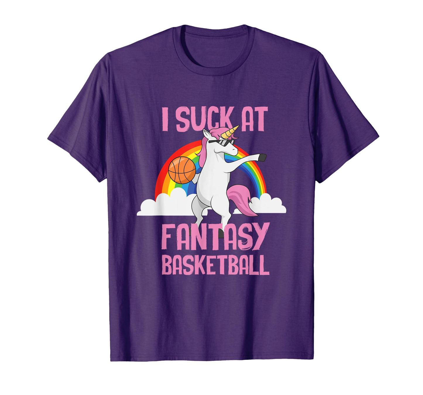 I Suck at Fantasy Basketball Funny Unicorn Sports Looser T-Shirt