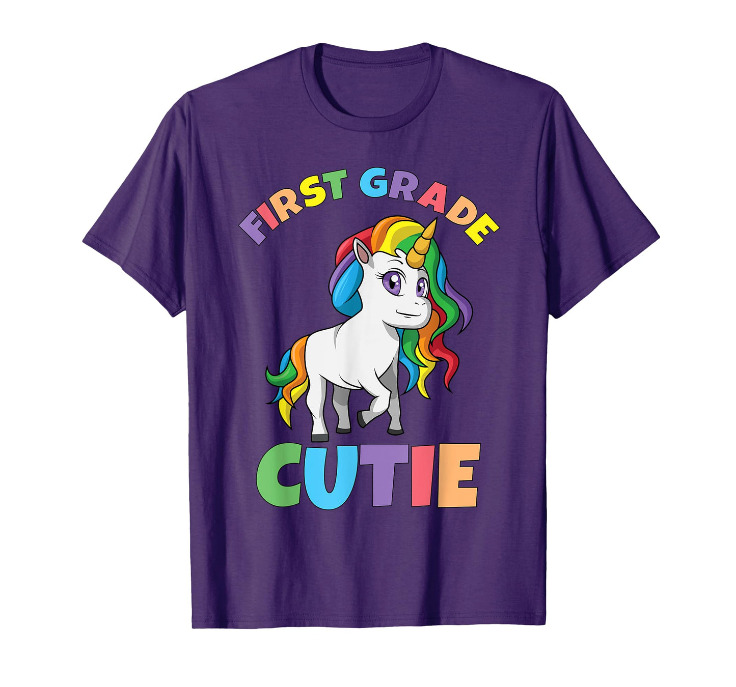 First Day of School 1st First Grade Cutie Girls Unicorn T-Shirt