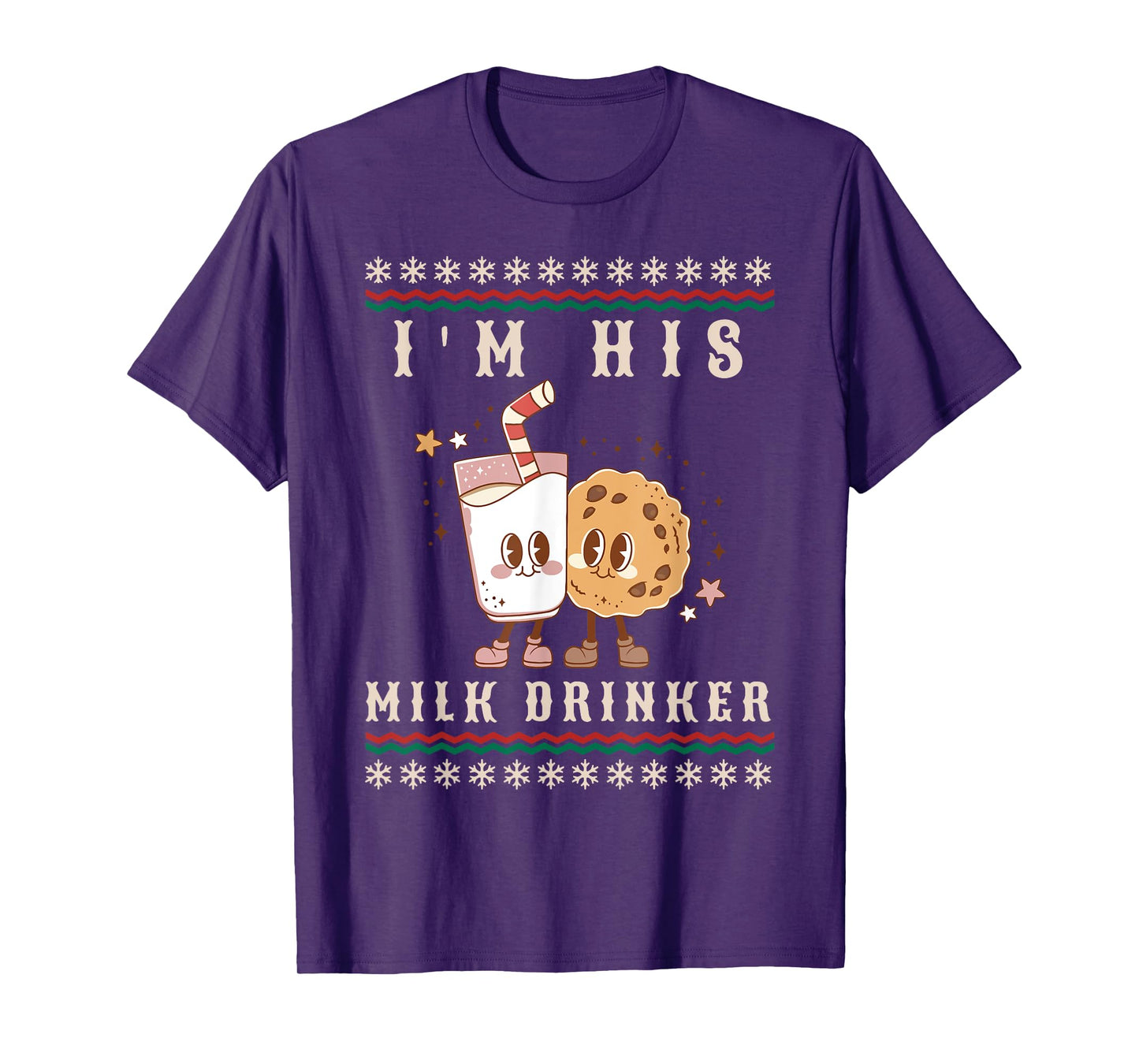 I'm Her Cookie Eater I'm His Milk Drinker Couples Christmas T-Shirt