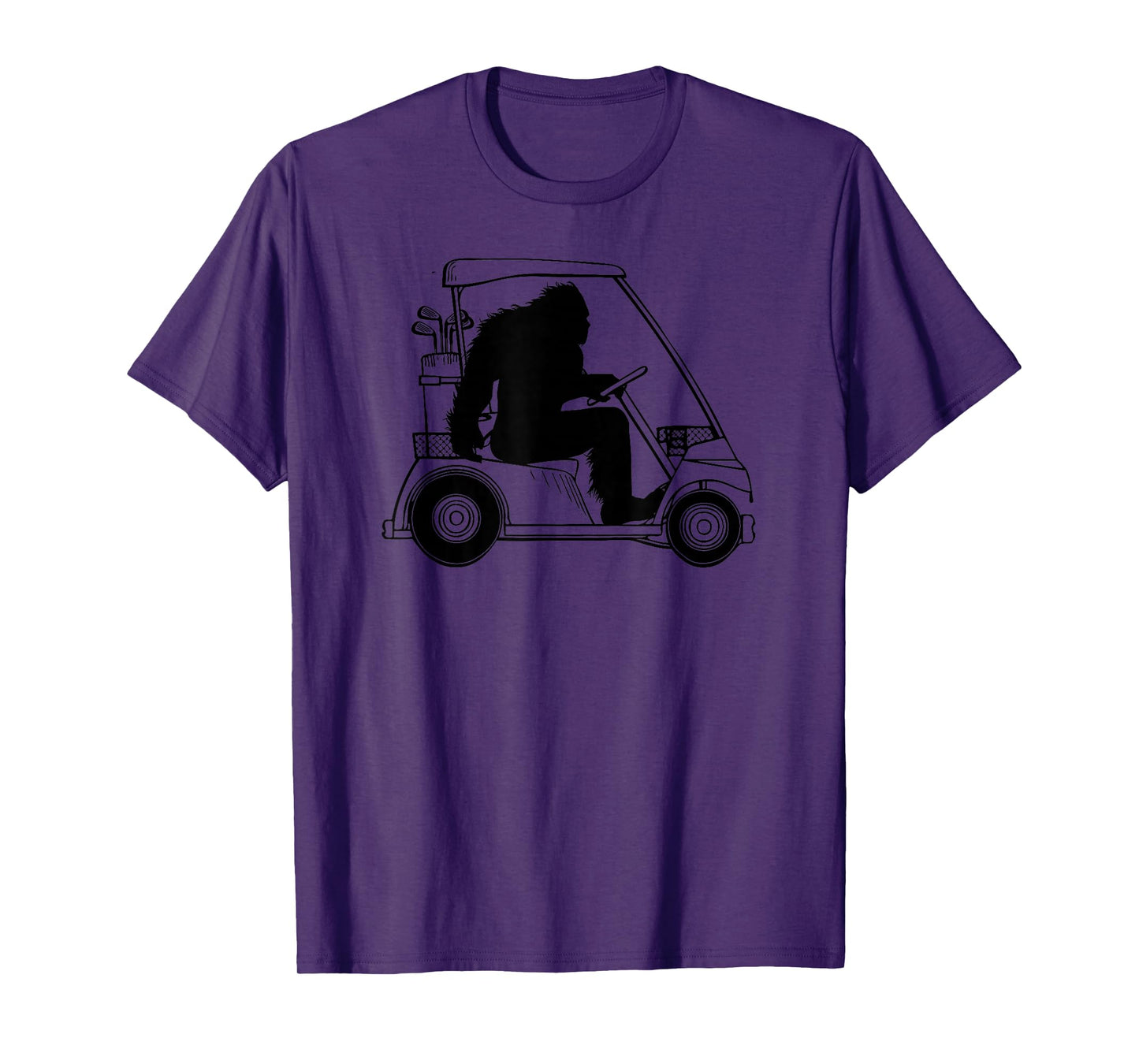 Bigfoot Golf Tee, Sasquatch Driving Golf Cart Shirt Apparel T-Shirt