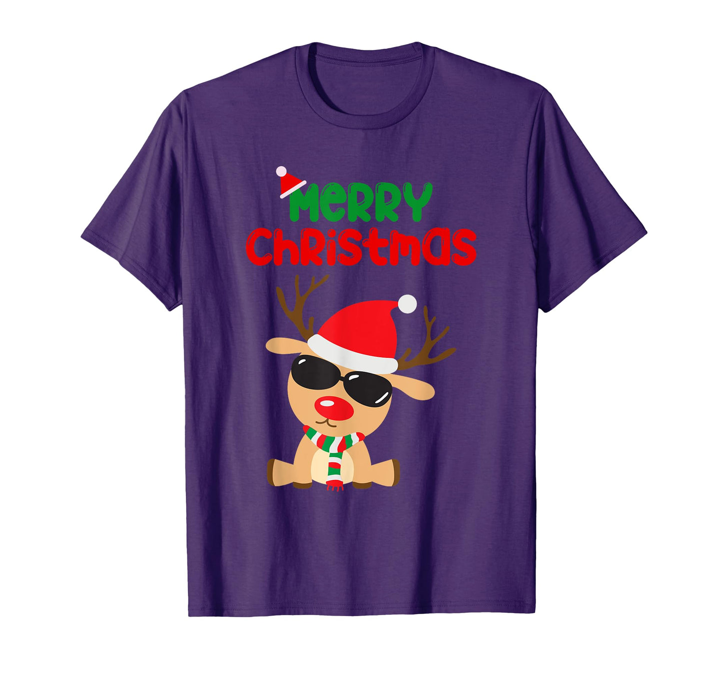 Merry Christmas Reindeer Xmas Family 2024 Men Women Tee T-Shirt