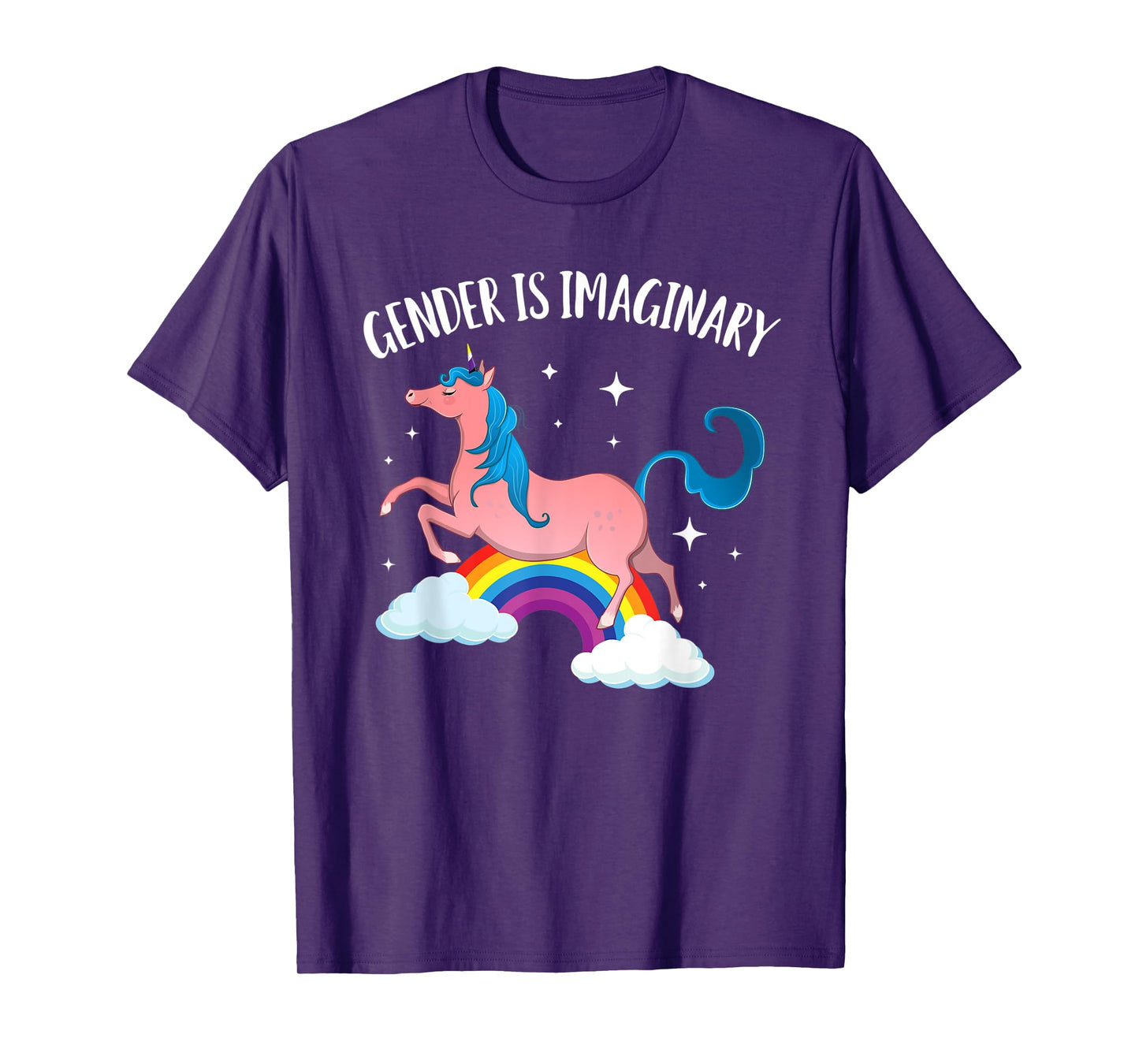 Gender Is Imaginary Non-Binary Unicorn Genderqueer T-Shirt