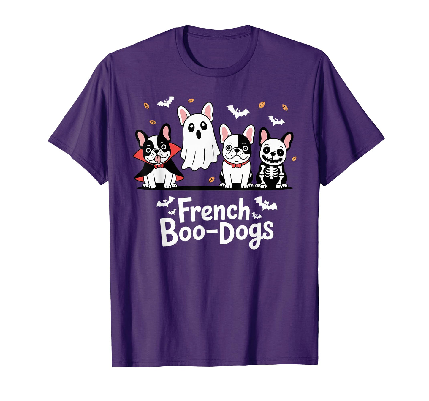 Fall French Bulldog Halloween French Boo Dogs Funny Pun T-Shirt