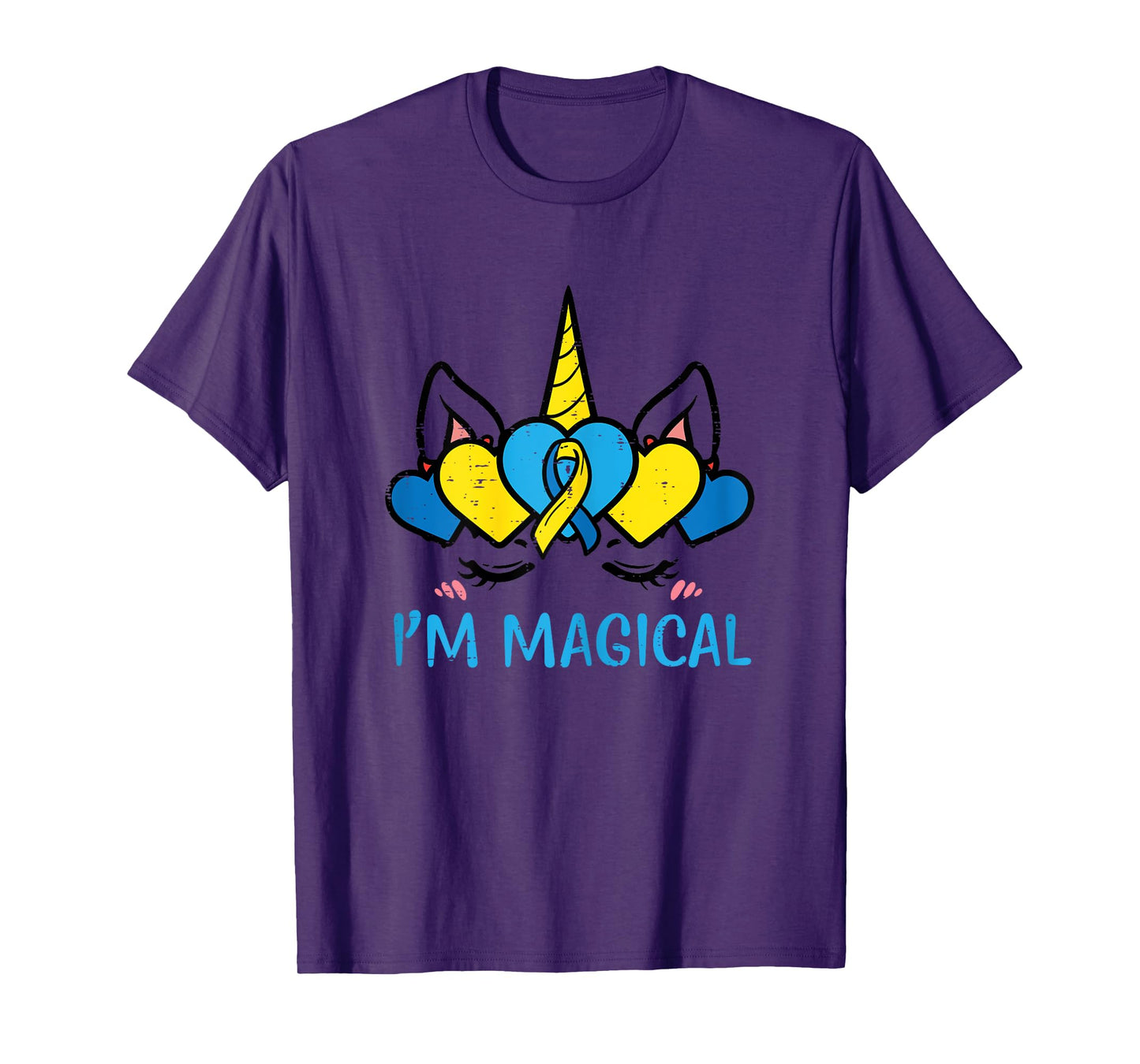 Down Syndrome Unicorn Head Magical Awareness Toddler Girls T-Shirt