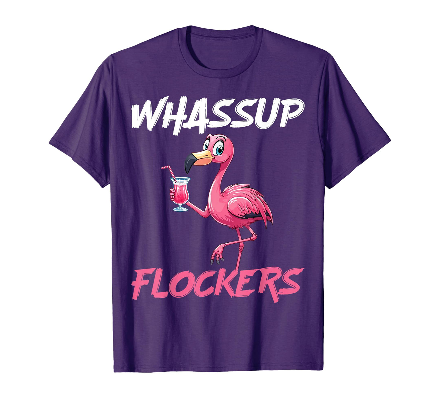Humor Quote Shirt Tropical Birds Lover Whassup Flockers T-Shirt