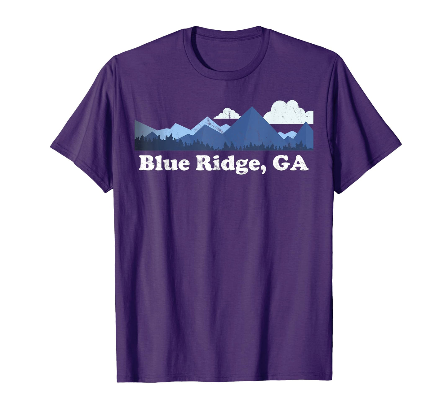 Cute Blue Ridge Georgia Mountains GA Retro Distressed T-Shirt