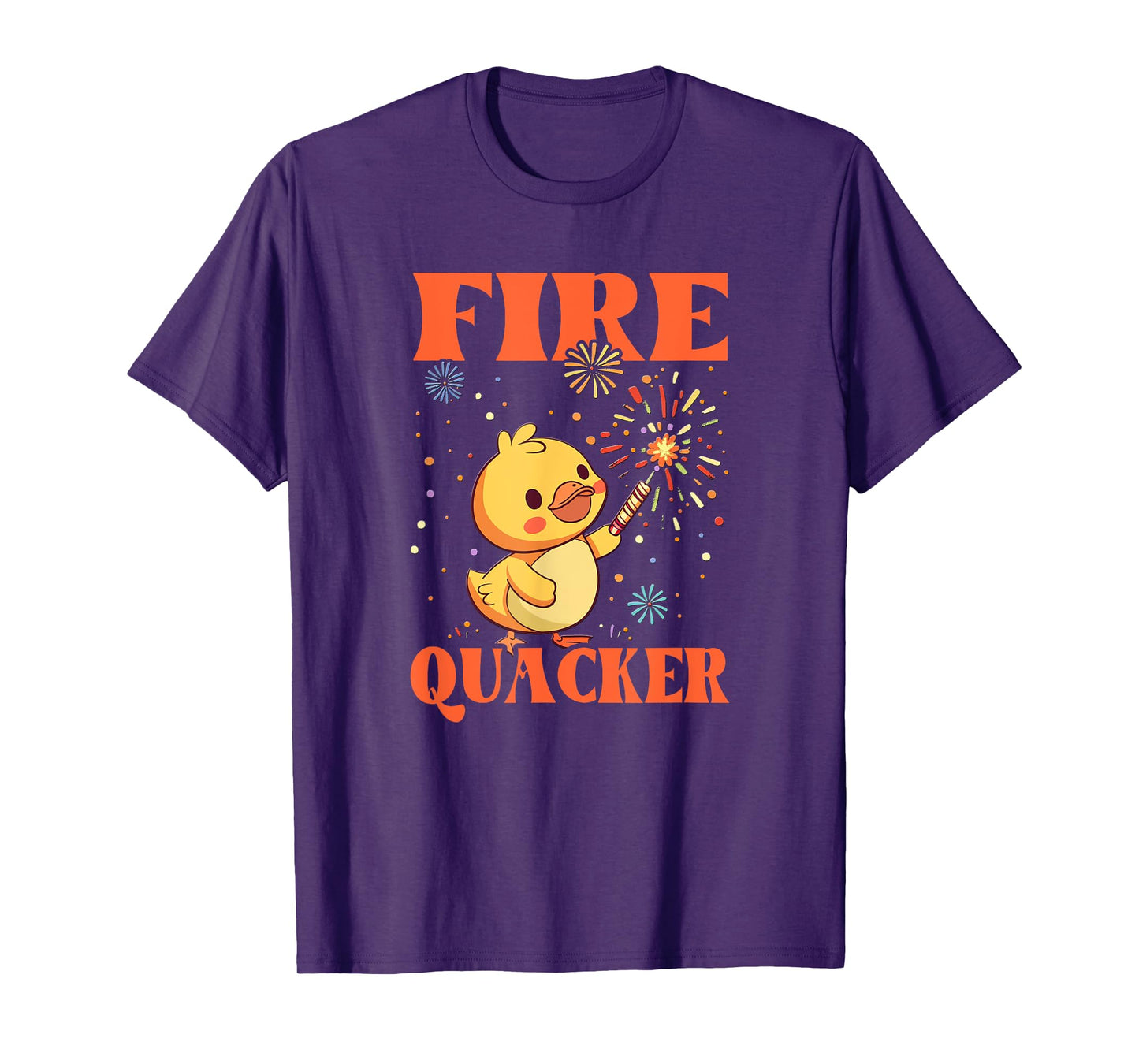 Funny Fireworks with Goose Duck - Fire Quacker T-Shirt