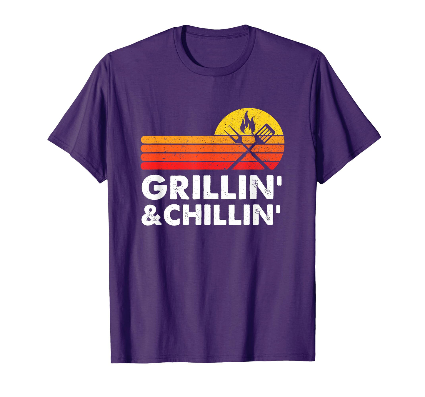 Grilling And Chilling Smoke Meat BBQ Gift Home Cook Dad Men T-Shirt