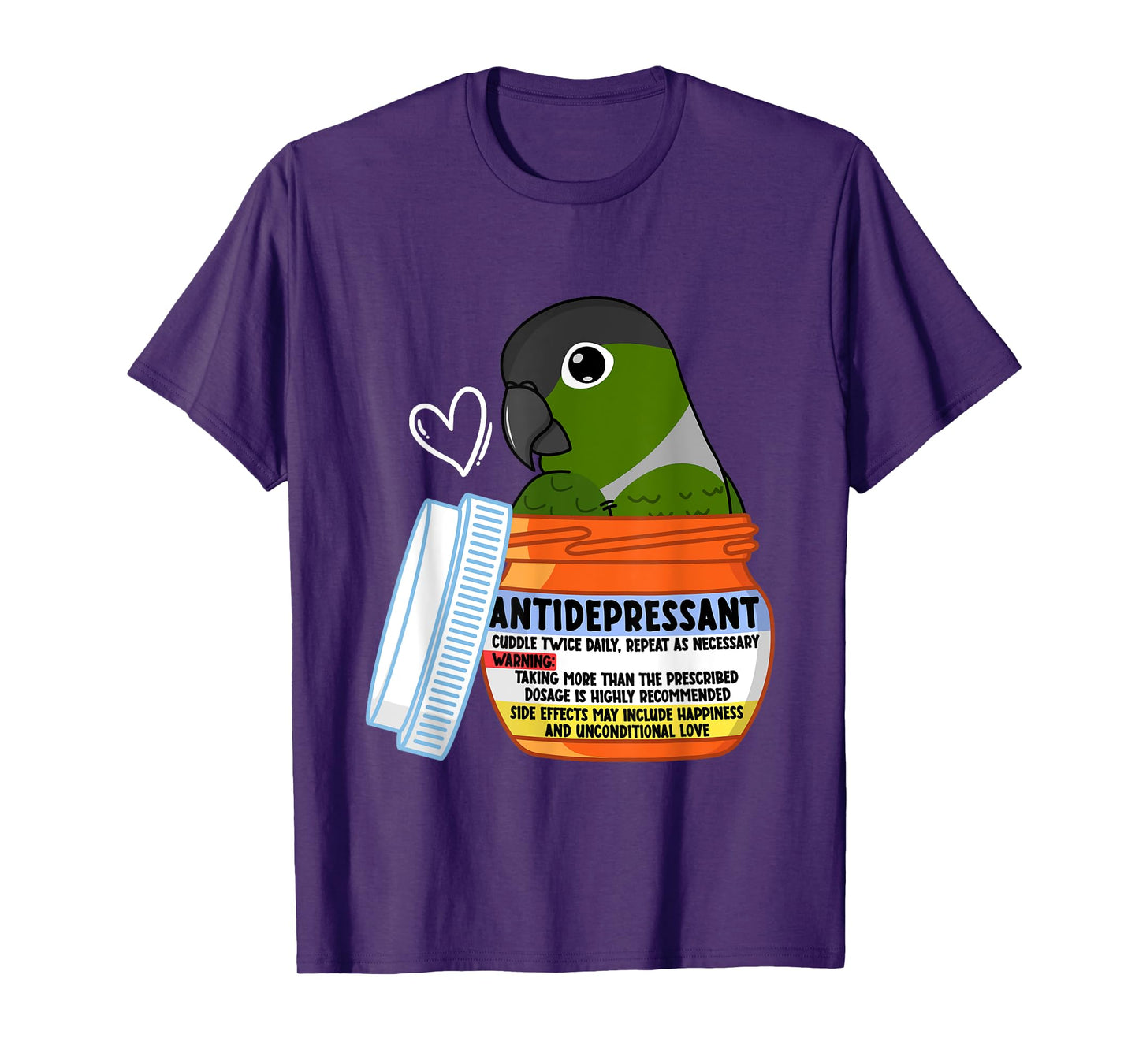 Cute Antidepressant Parrot I Green Cheek Conure T-Shirt