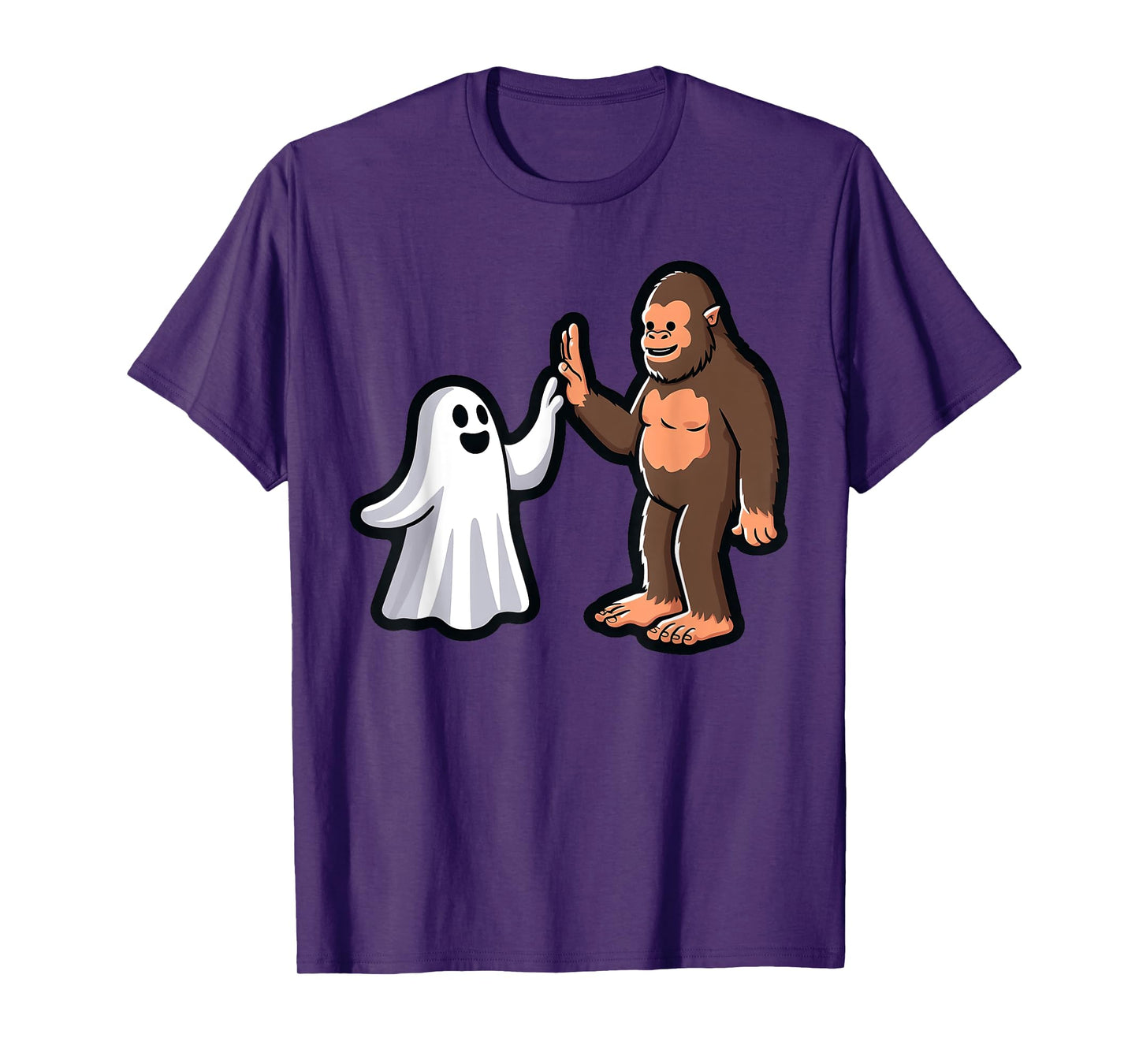 Bigfoot and Ghost High-Five Halloween Toddler Boys Costume T-Shirt
