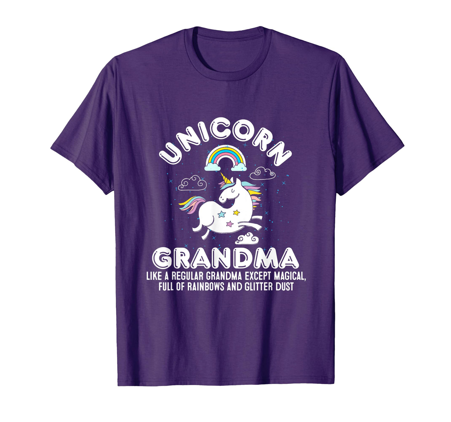 Unicorn Grandma Magical Rainbows and Glitter Dust T-Shirt