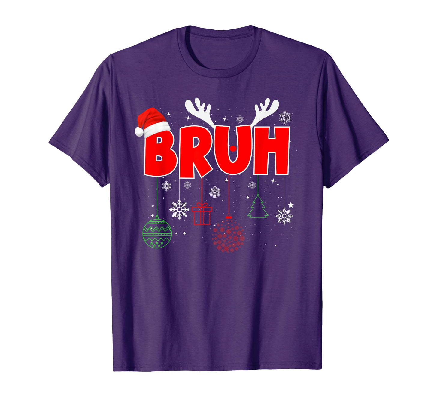 Bruh Reindeer Xmas Christmas PJ Pajamas For Girls Boys Kids T-Shirt