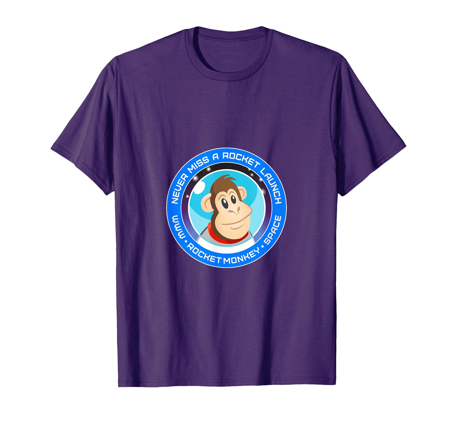 Rocket Monkey Circle Design Front T-Shirt