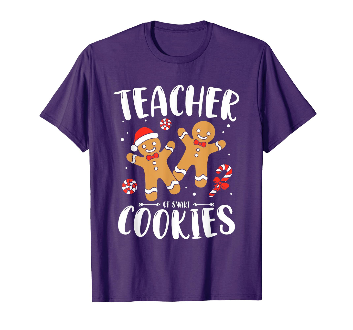 Teacher of Smart Cookies Gingerbread Christmas Teacher Cute T-Shirt