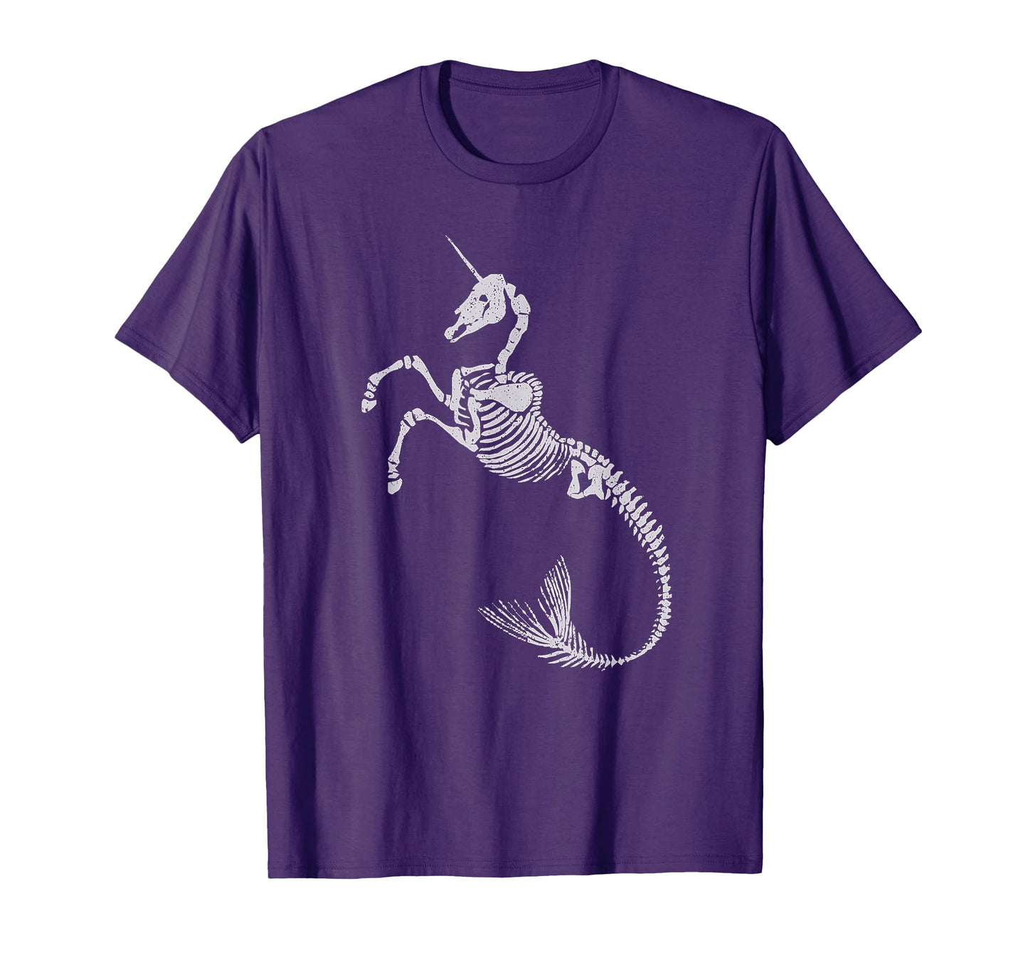 Unicorn Mermaid Skeleton Shirt Halloween Fantasy Art Tee T-Shirt