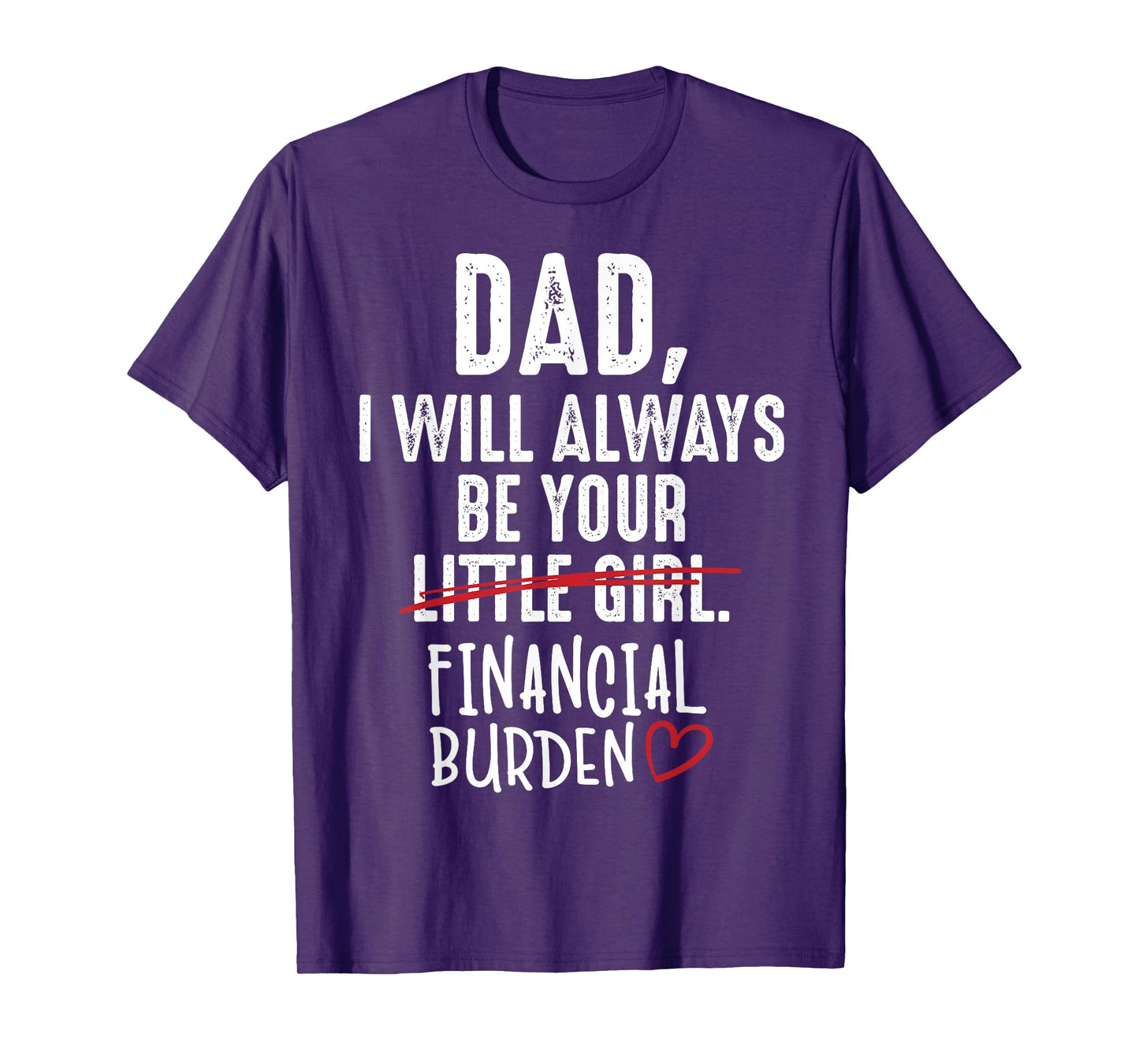 Dad I Will Always Be Your Little Girl Financial Burden Gift T-Shirt