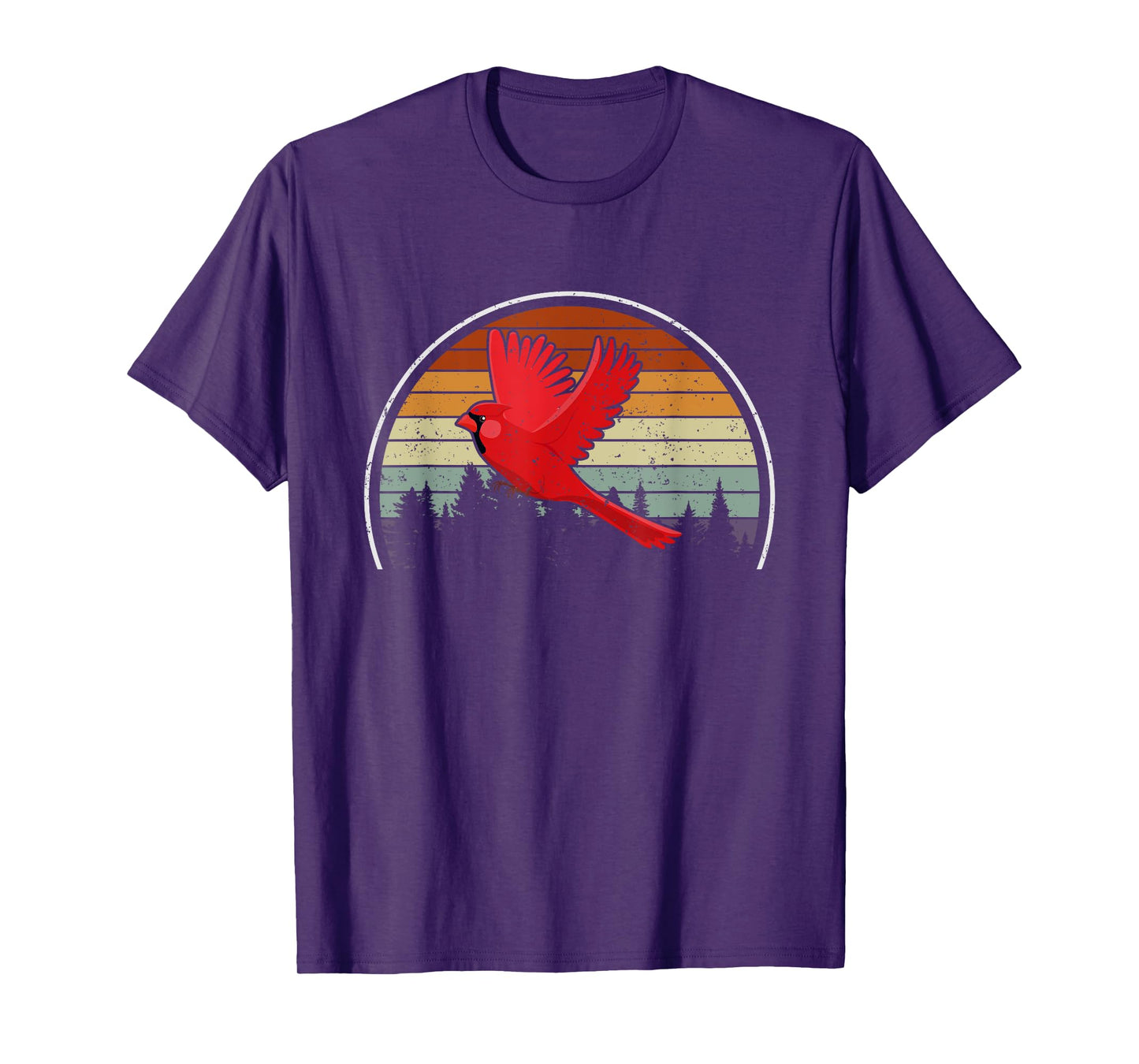 Birdwatcher Bird Lover Nature Bird Retro Red Cardinal T-Shirt
