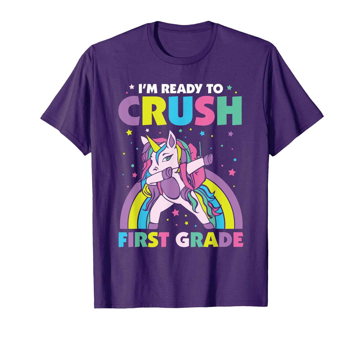 Crush 1st Grade Dabbing Unicorn Back To School Girls Gift T-Shirt
