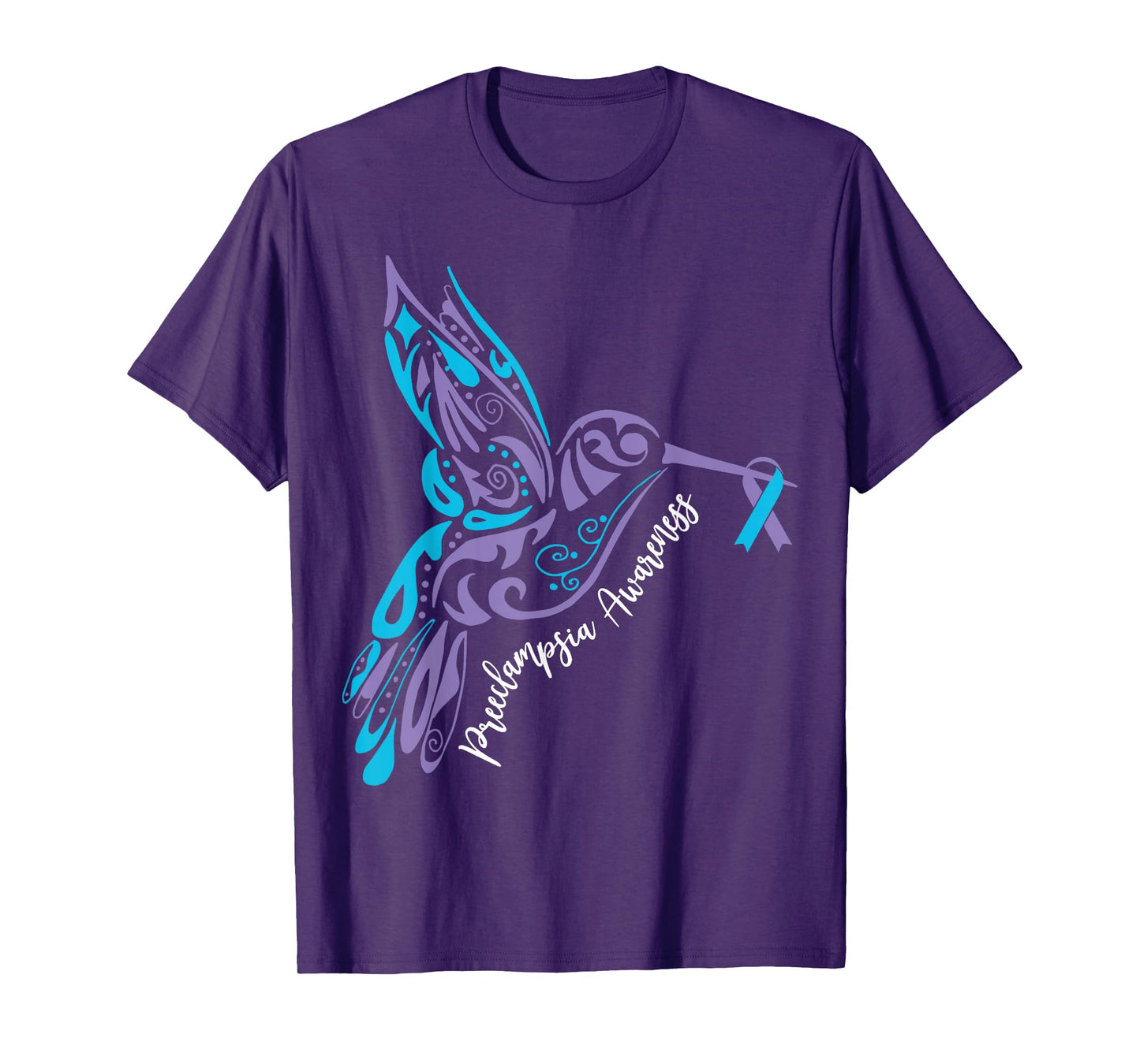 Bird Ribbon Preeclampsia Awareness Preeclampsia Survivor T-Shirt
