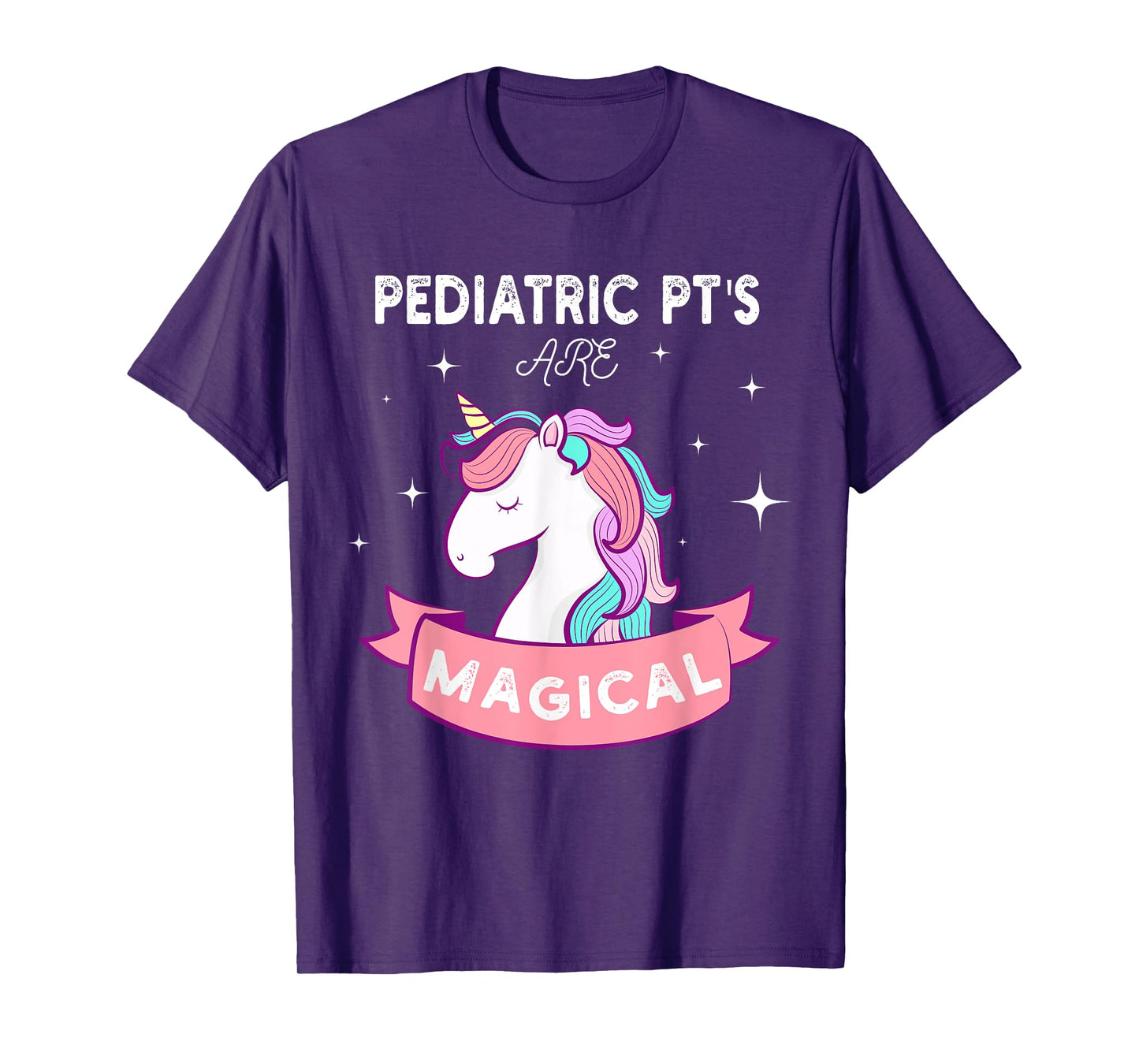 Unicorn Pediatric Rainbow PT Tee, Physical Therapy Therapist T-Shirt