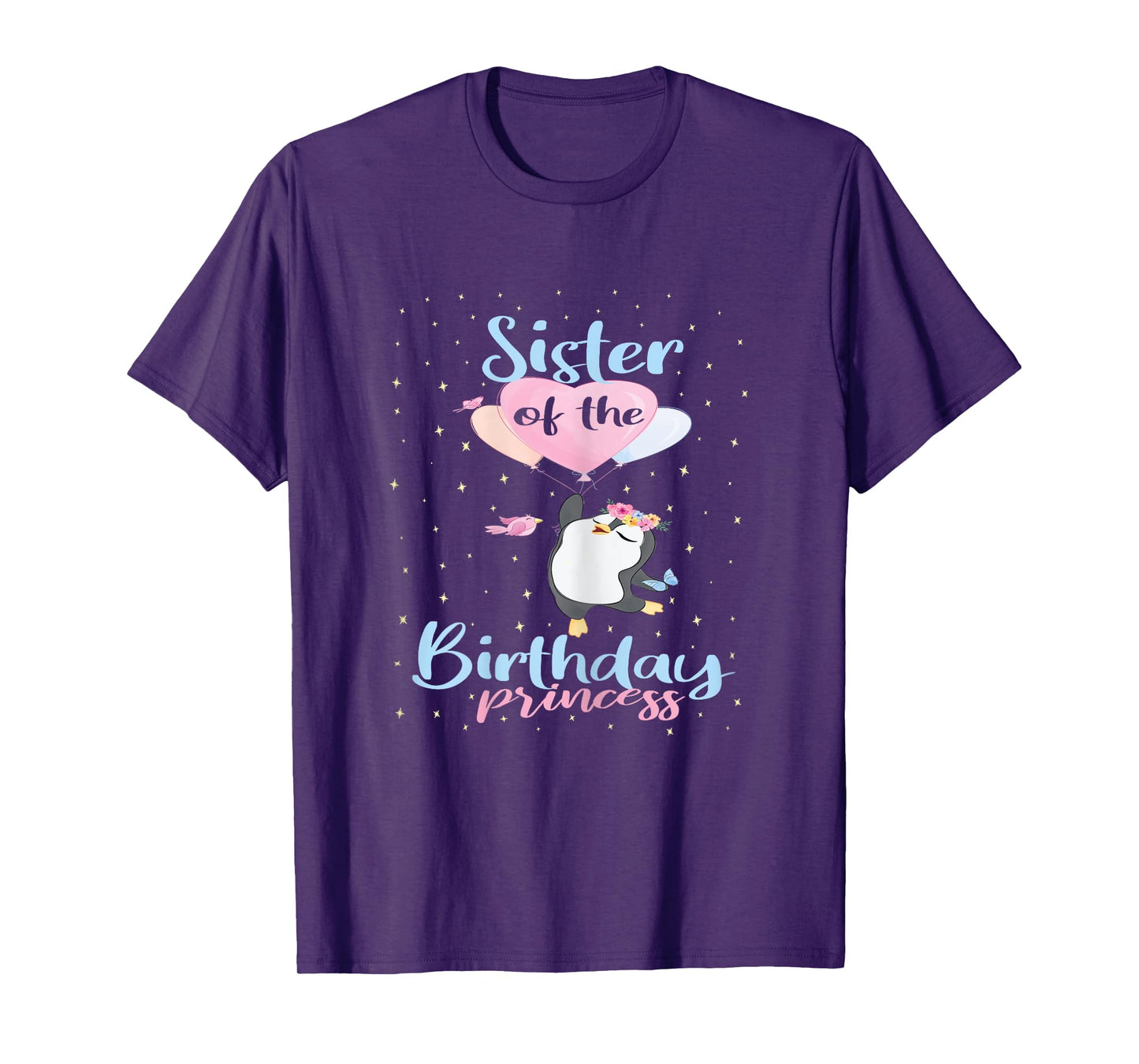 Sister Of The Birthday Princess Penguin Girls B-day Party T-Shirt