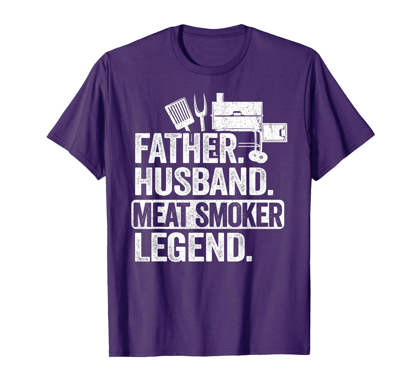 Father Husband Meat Smoker Legend Grilling Dad Meat Smoking T-Shirt