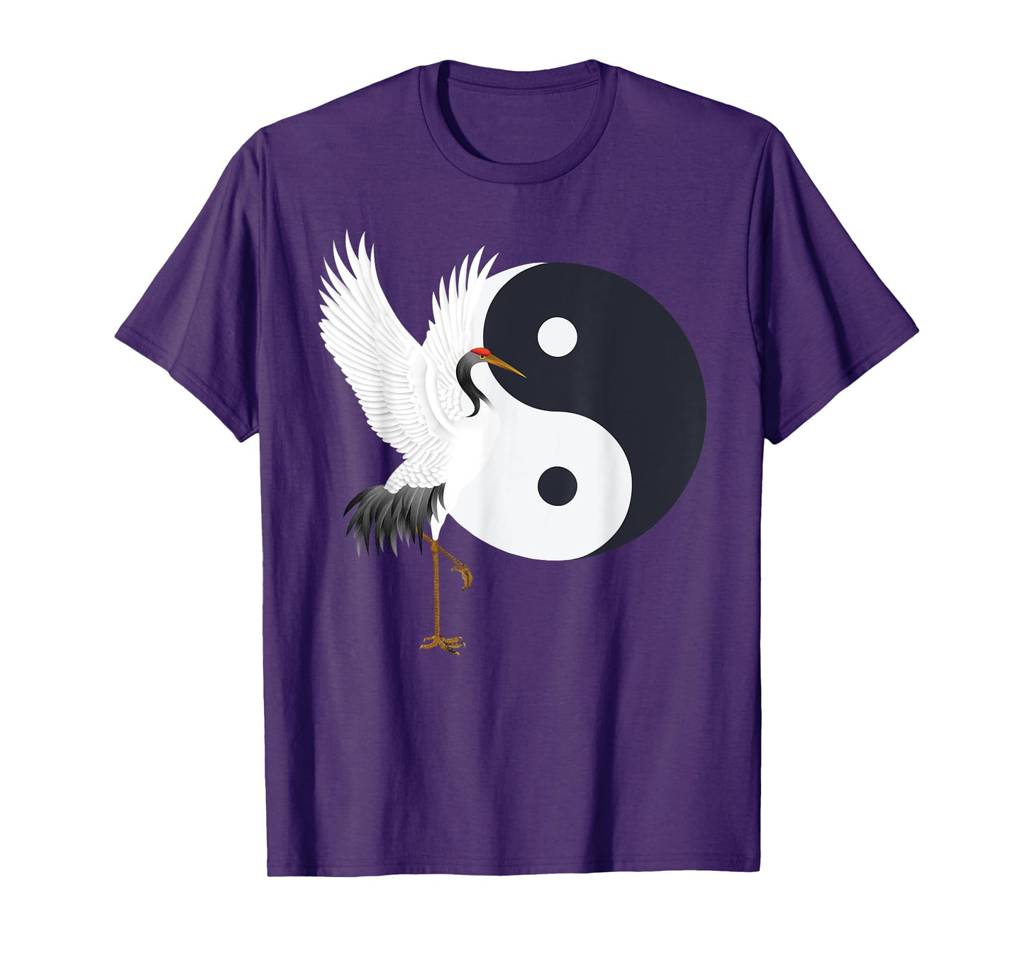 Tai Chi White Crane Yin, Yang, Qi Gong, Chinese White Bird T-Shirt