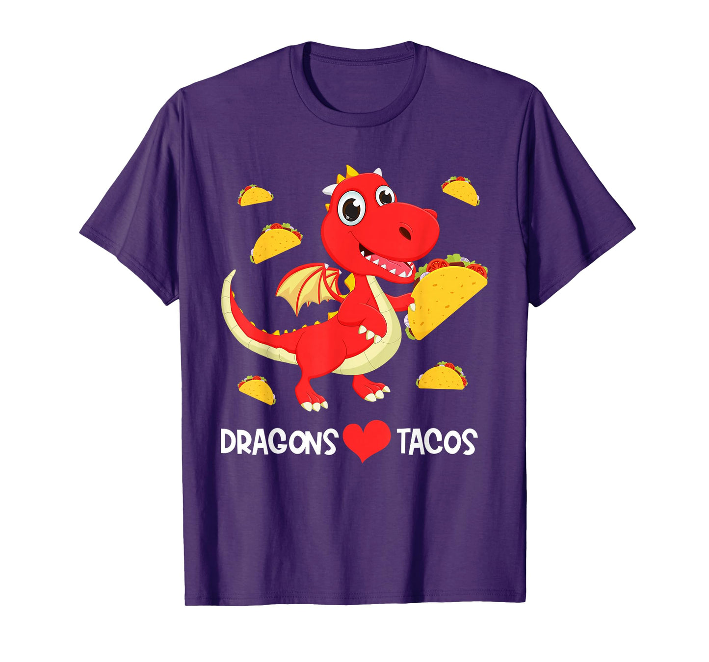 Dragons Love Tacos Cute Dragon Lover Boy Girl Mexico Taco T-Shirt