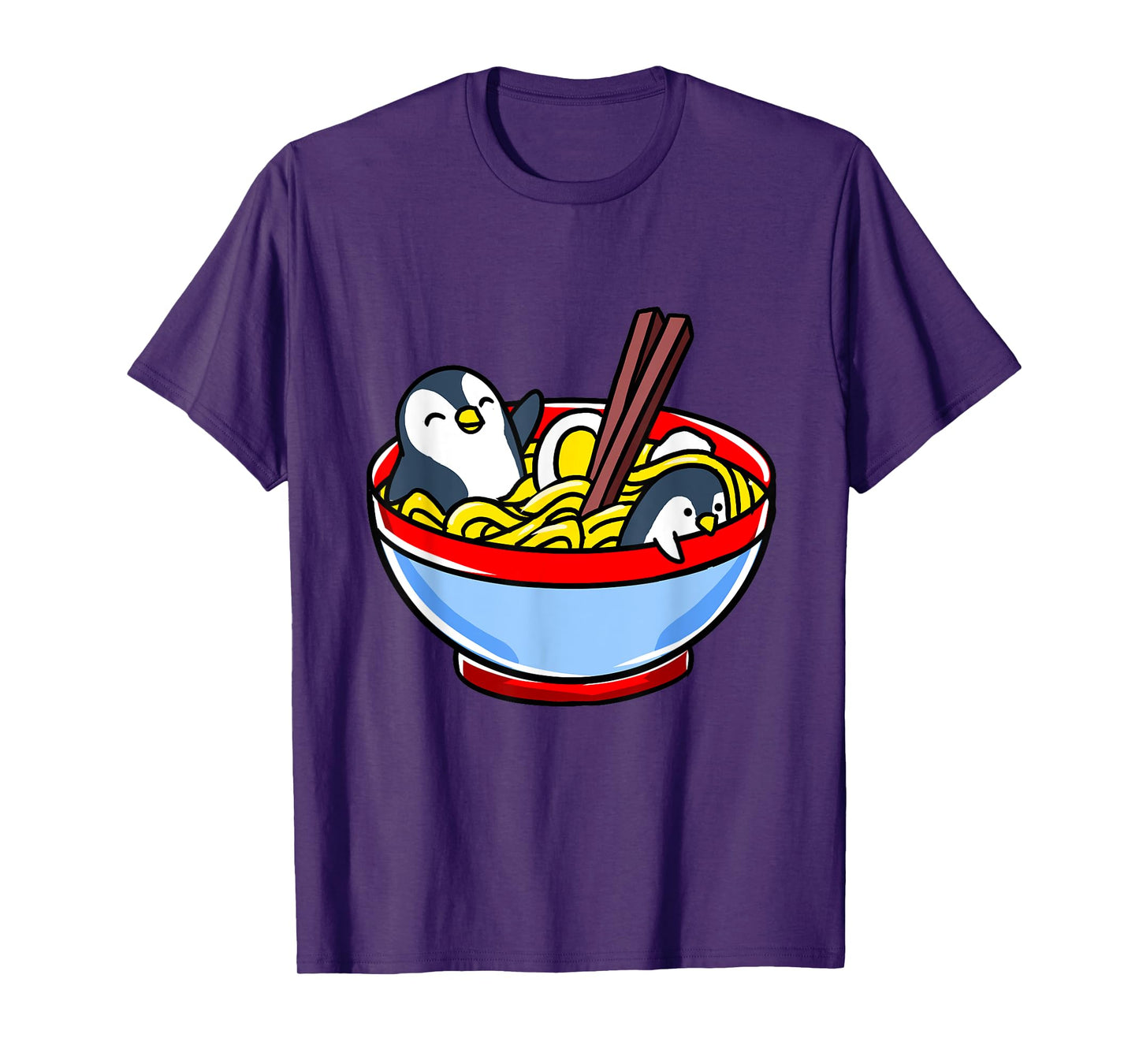Kawaii Penguin Ramen Noodle T-Shirt