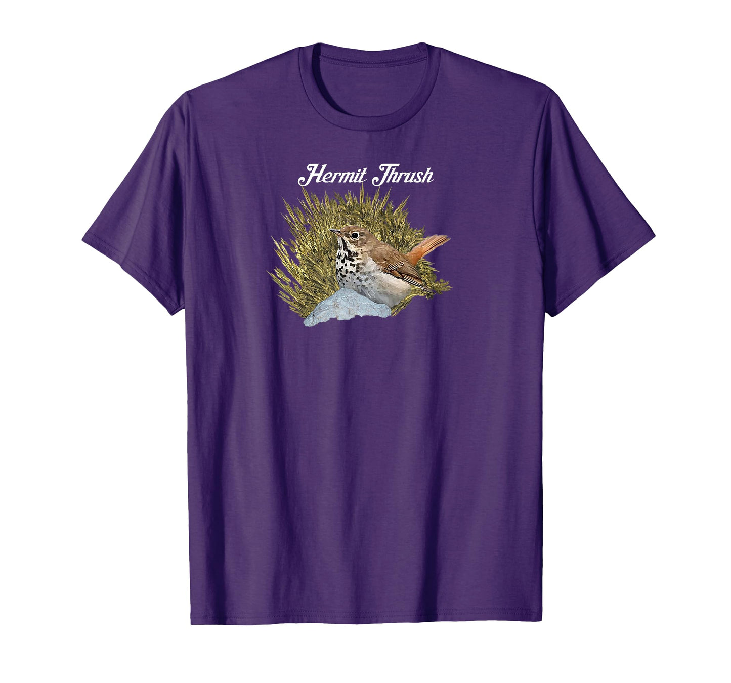 Hermit Thrush. Fractal. T-Shirt