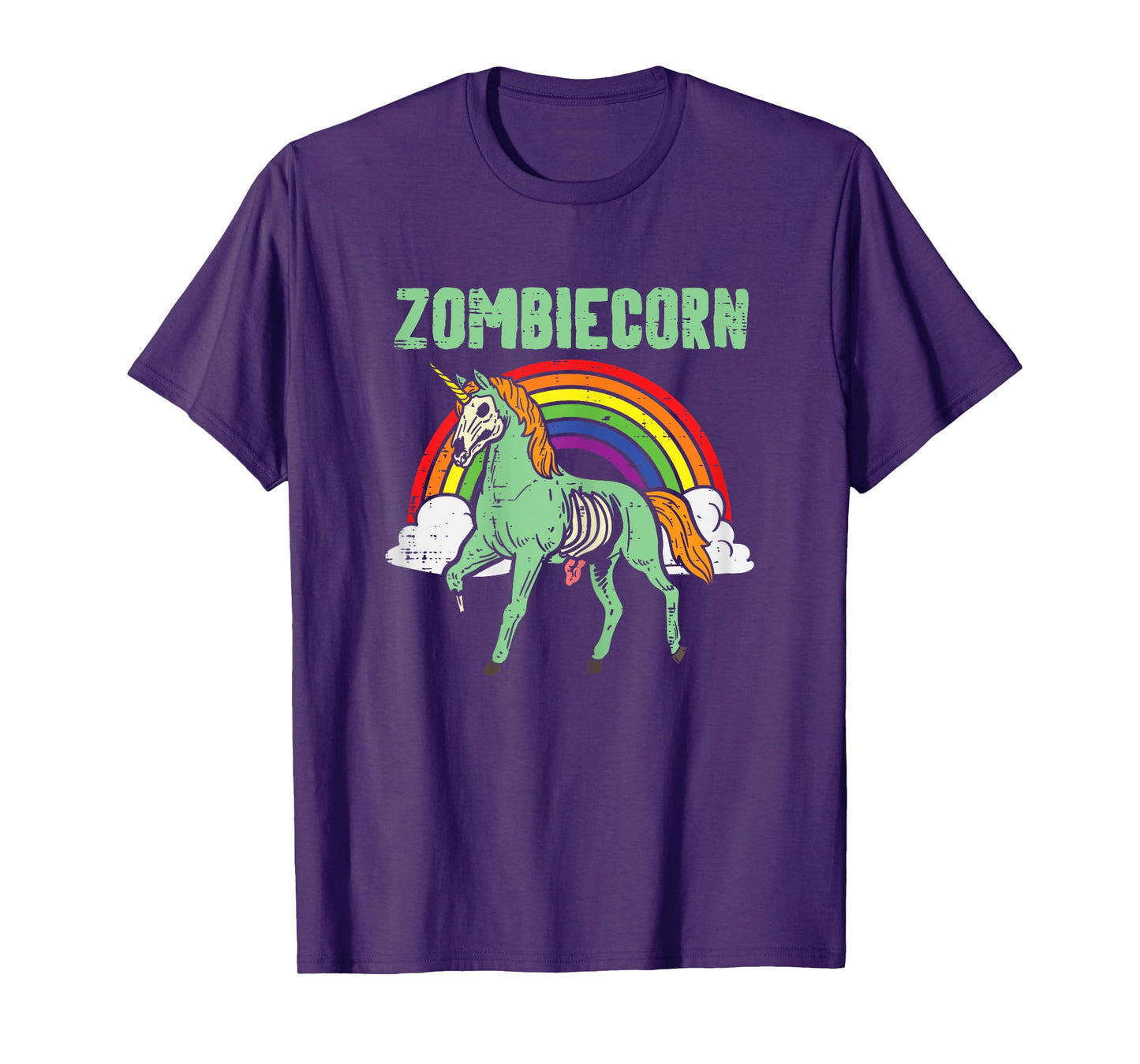Zombicorn Zombie Unicorn Rainbow Scary Halloween Girls Women T-Shirt