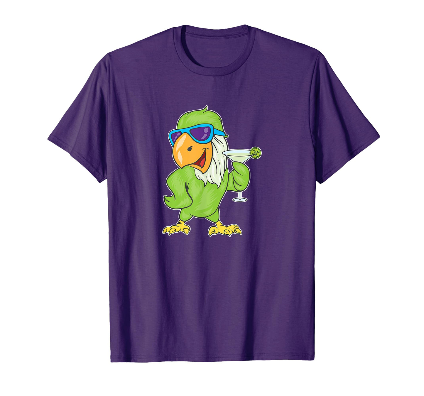 Parrots Tropical Drinking Margaritas T-Shirt