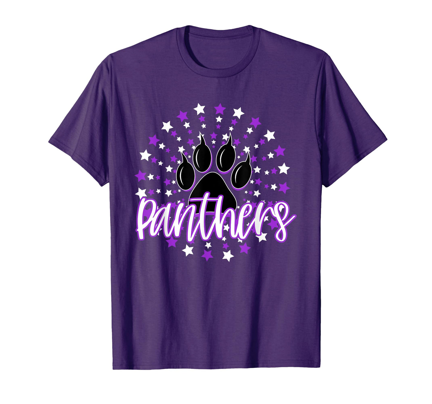Purple Panthers Star School Spirit Panther Pride Mascot T-Shirt