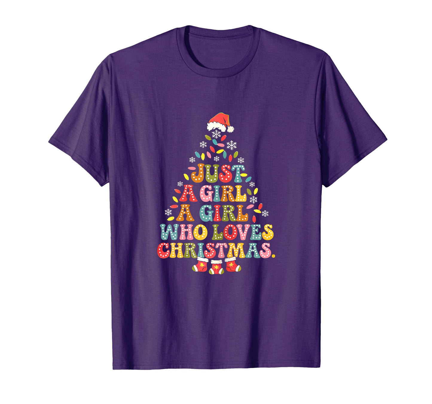 Just A Girl Who Loves Christmas Tree Xmas Merry Christmas T-Shirt