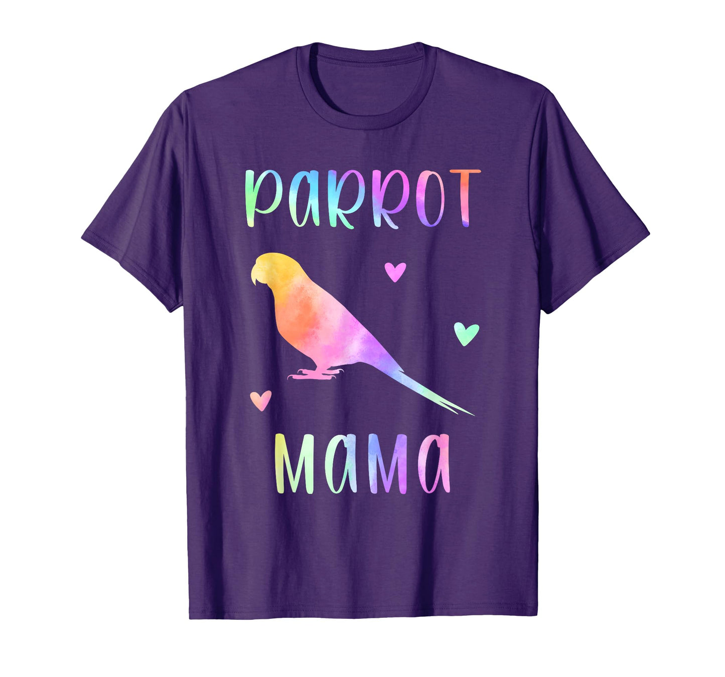 Parrot Mama Parrot Bird Mom Rainbow Watercolor T-Shirt