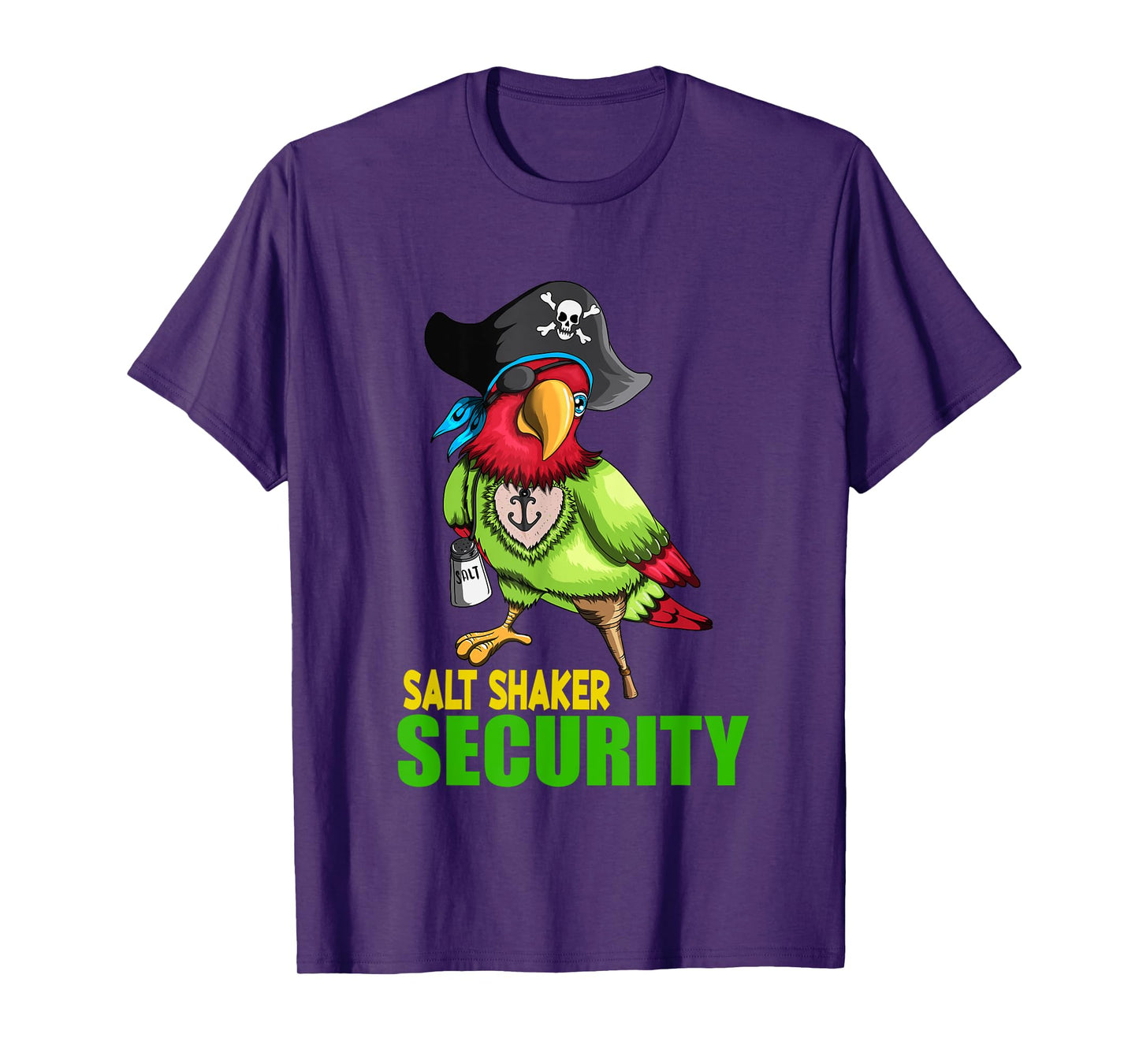 Funny Salt Shaker Parrot Pirate Pirate Hat Salt Eyelap T-Shirt