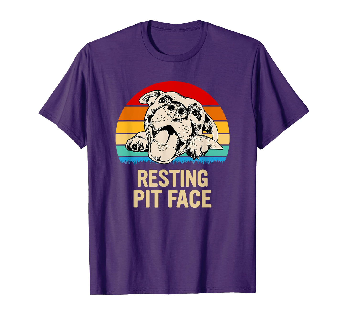 The Loyal Dog Apparel Co Resting Pit Face Unisex-Adults, Kids T-Shirt Black Small