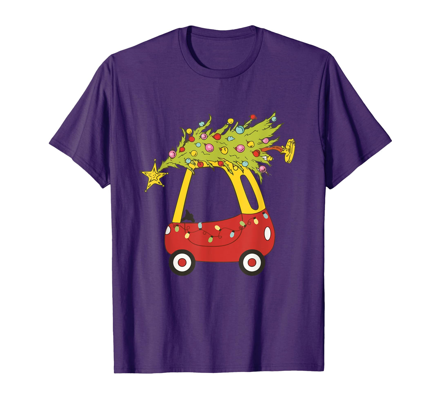 Red Car Christmas Tree Kids Cute Baby Toddler Holiday Xmas T-Shirt