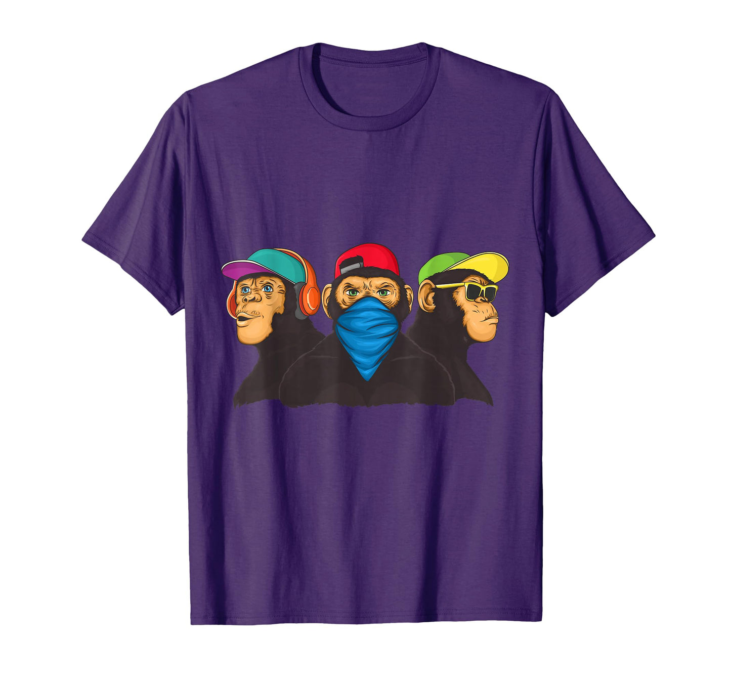 Three wise monkeys masked modern graffiti T-Shirt