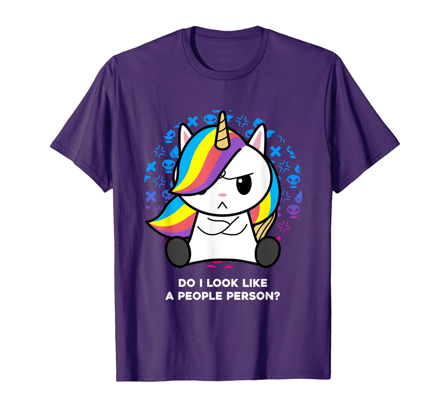 I'm Not Goth I Just Hate Everything Gothic Nerd Unicorn T-Shirt